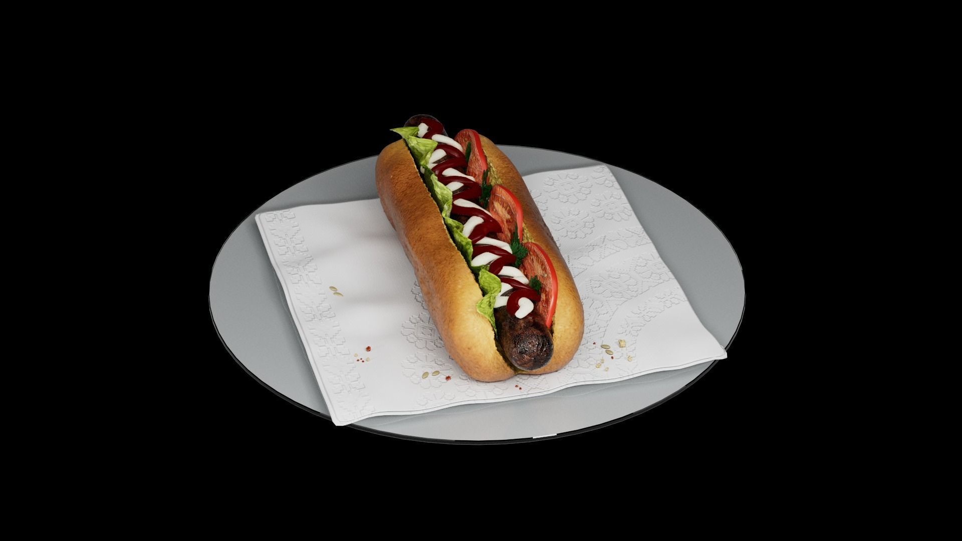 Hot Dog 3D model_24