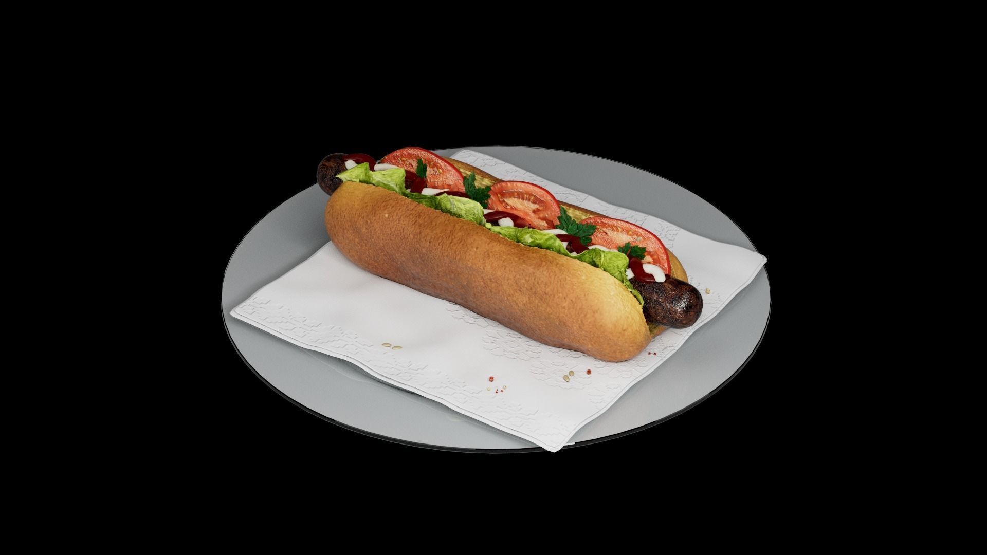 Hot Dog 3D model_5