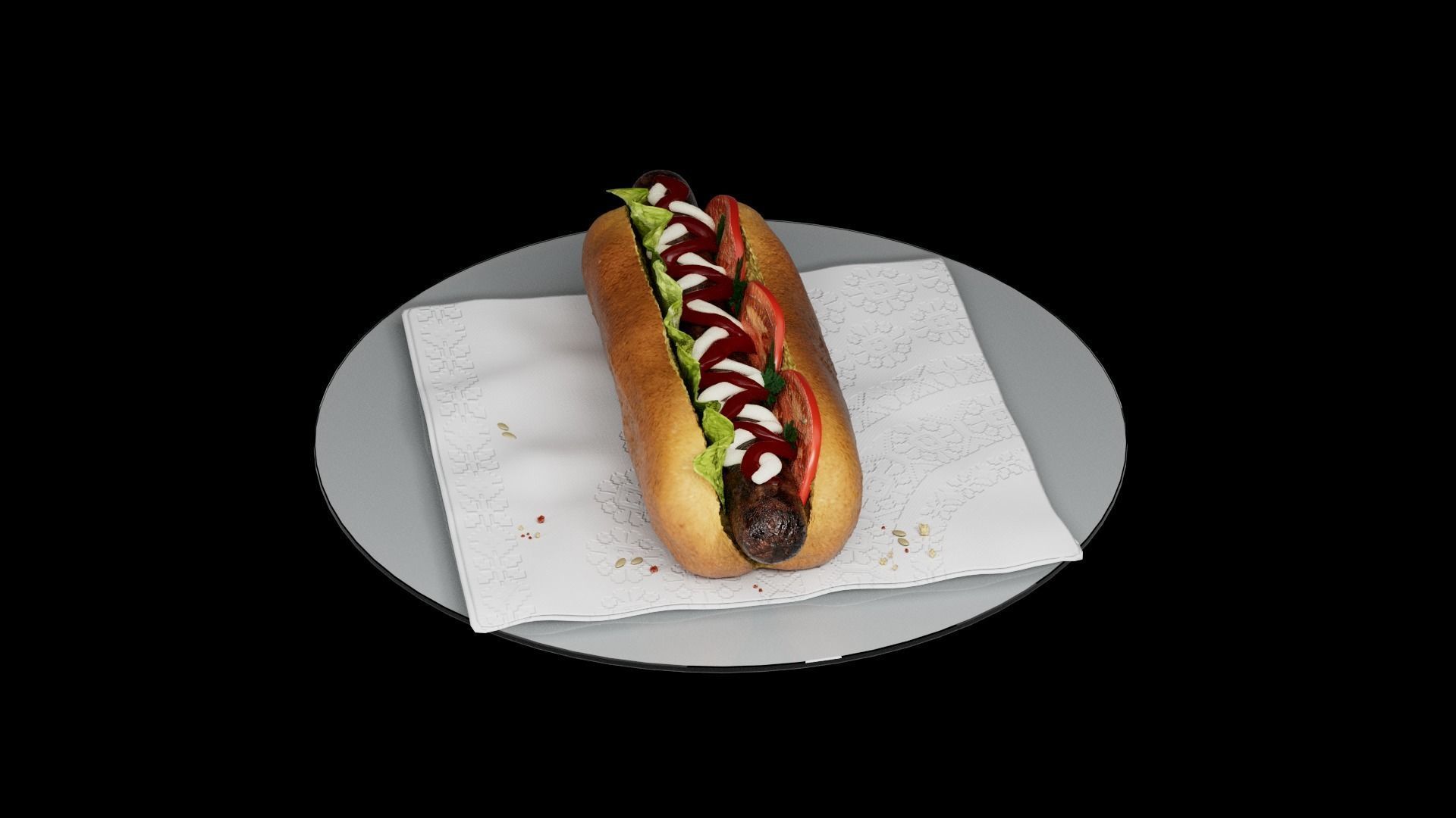 Hot Dog 3D model_23