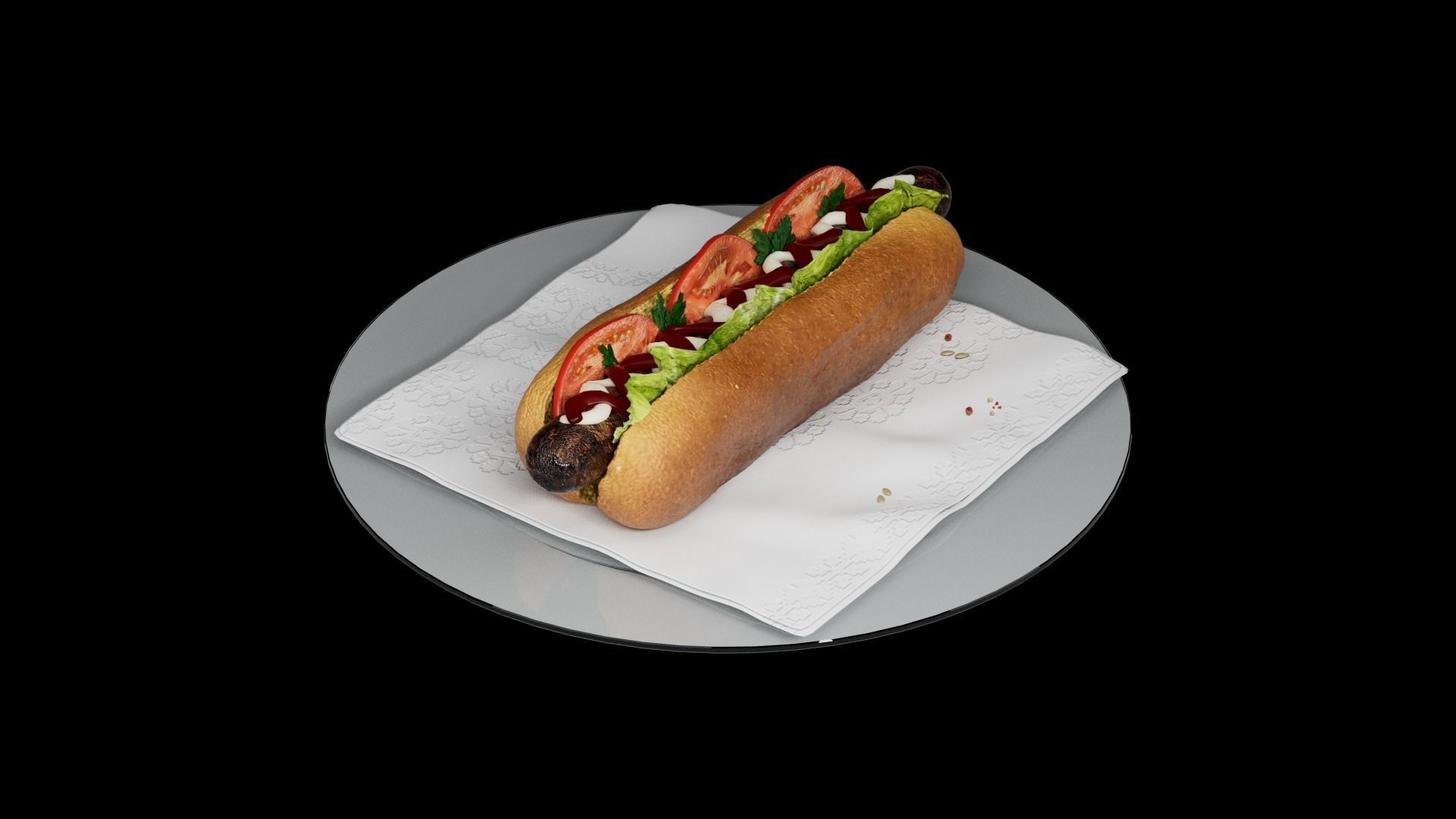 Hot Dog 3D model_10