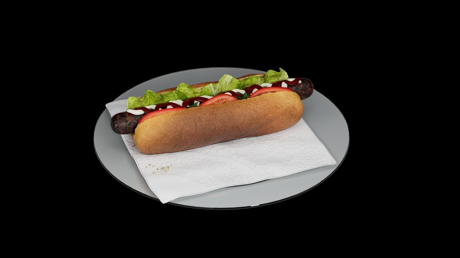 Hot Dog 3D model_17
