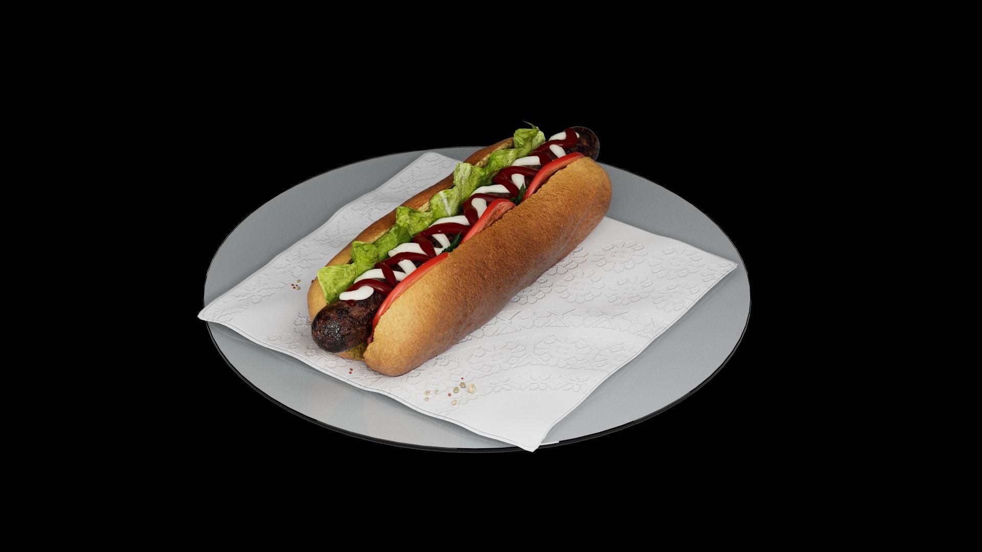 Hot Dog 3D model_19