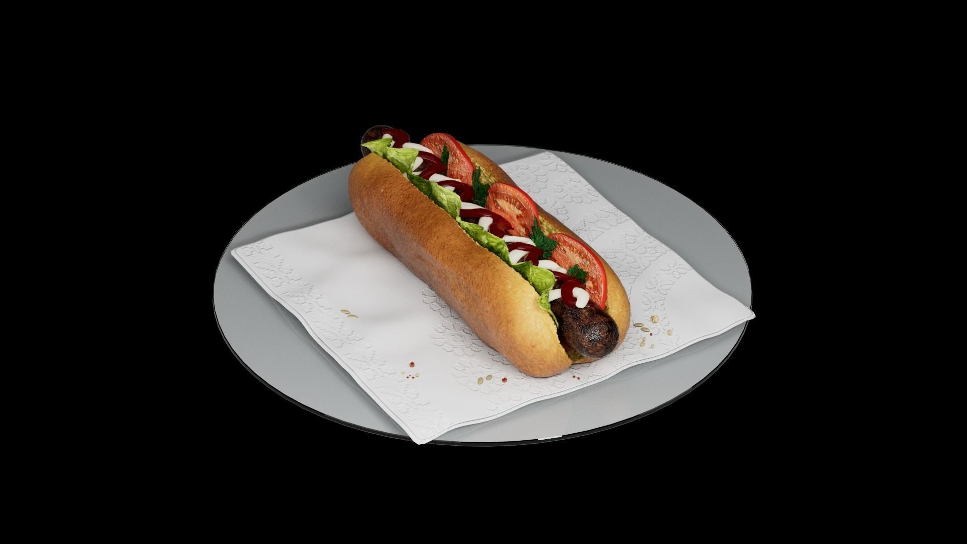Hot Dog 3D model_3