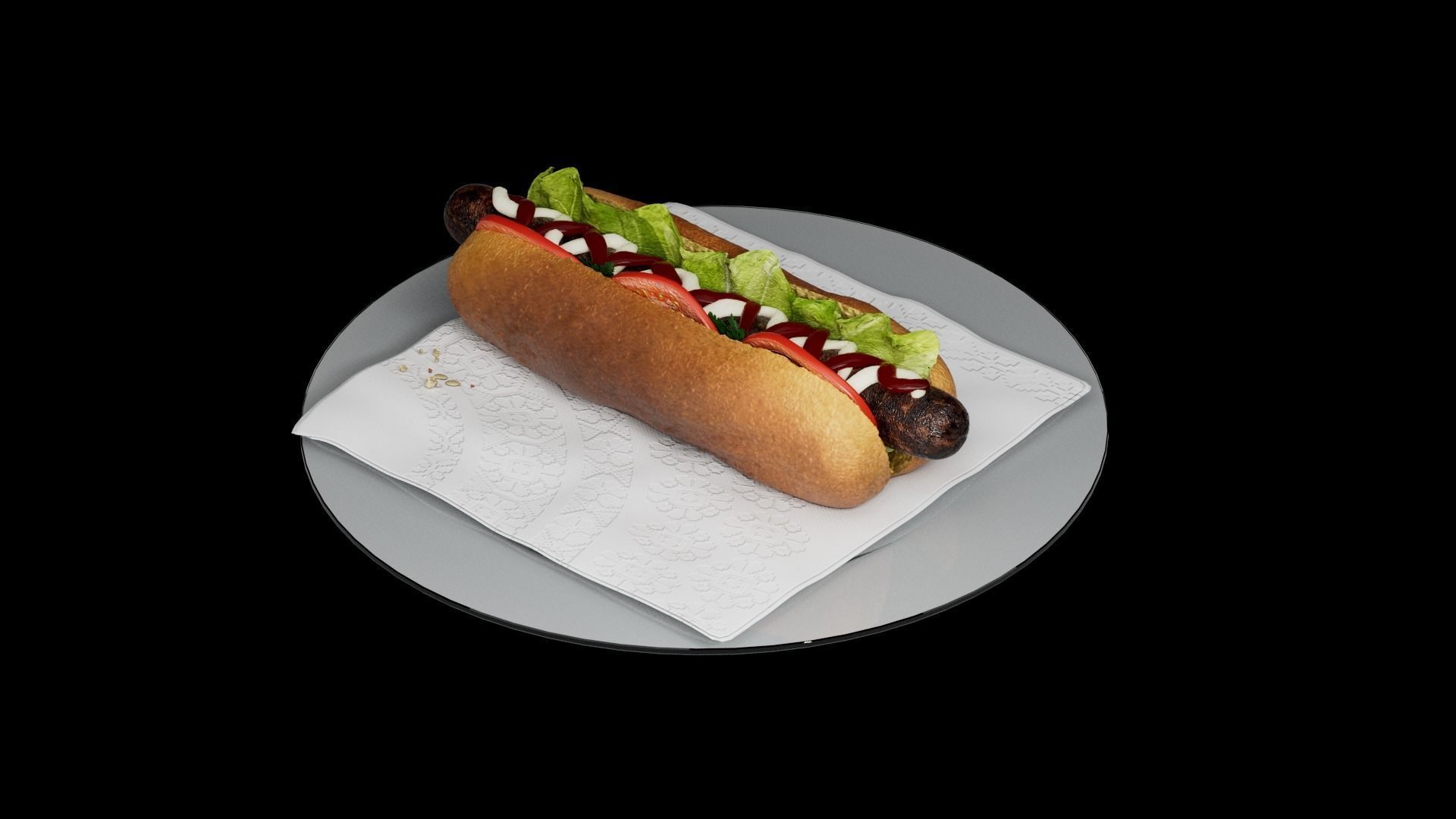Hot Dog 3D model_14