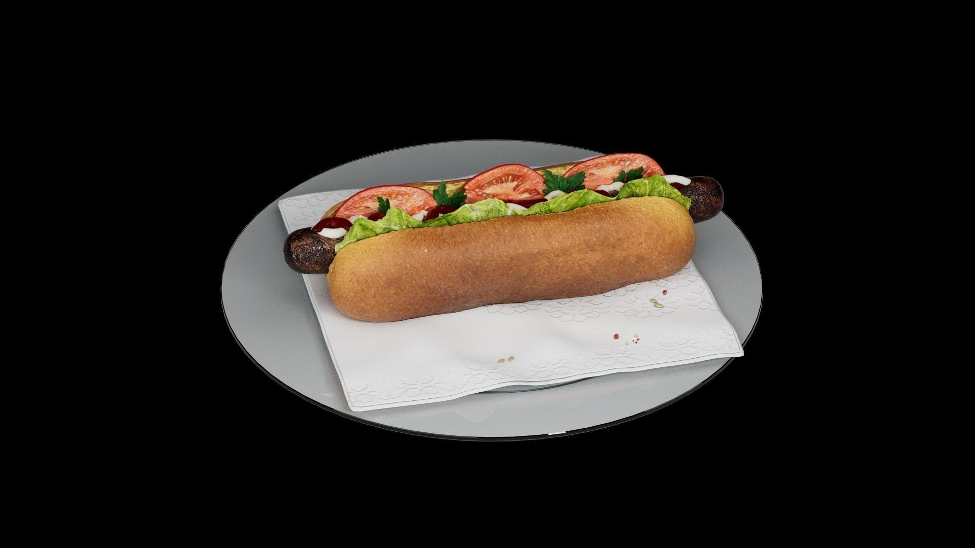 Hot Dog 3D model_8