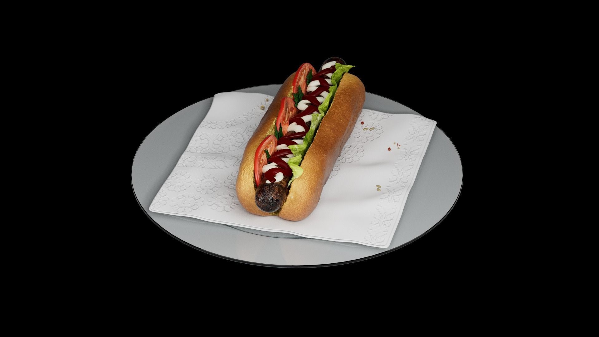 Hot Dog 3D model_11