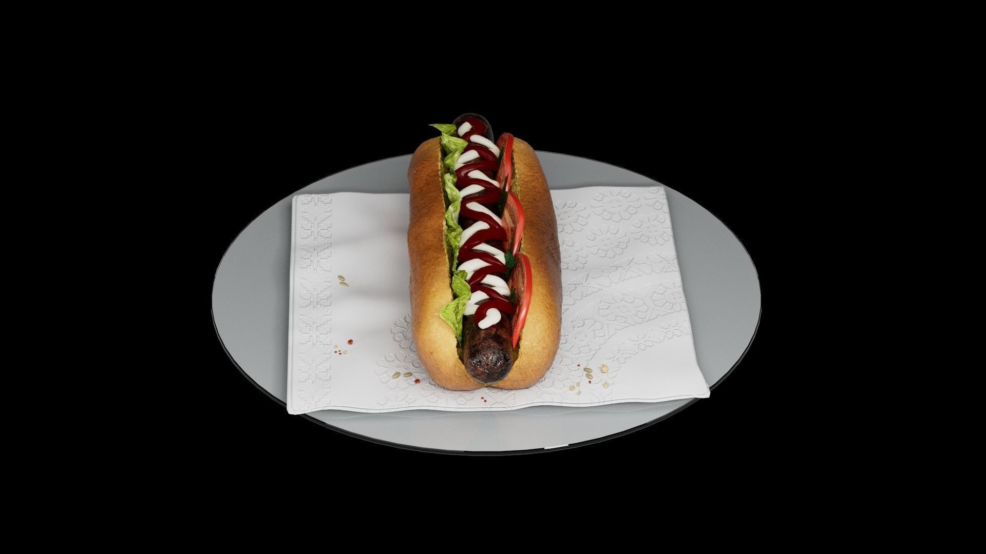 Hot Dog 3D model_22