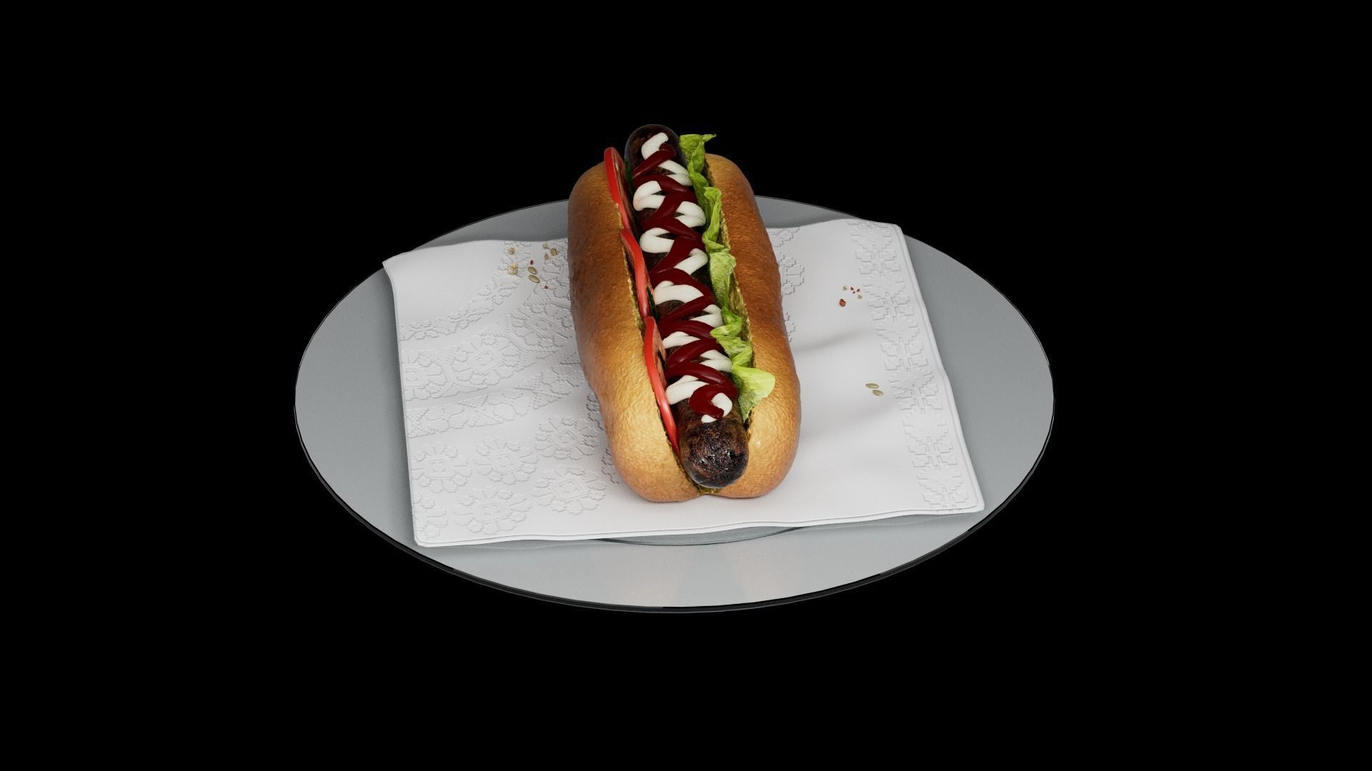 Hot Dog 3D model_12