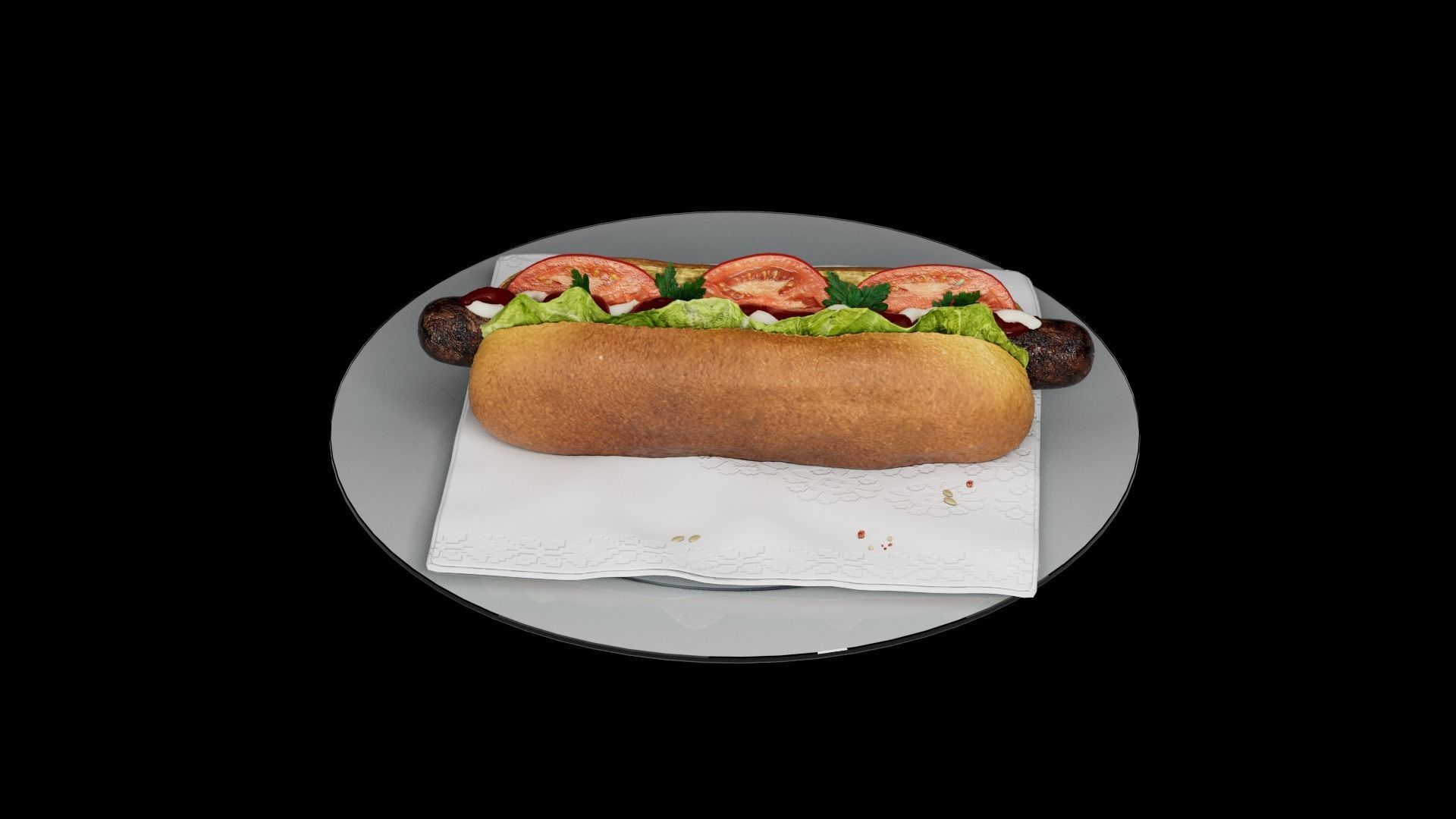 Hot Dog 3D model_7