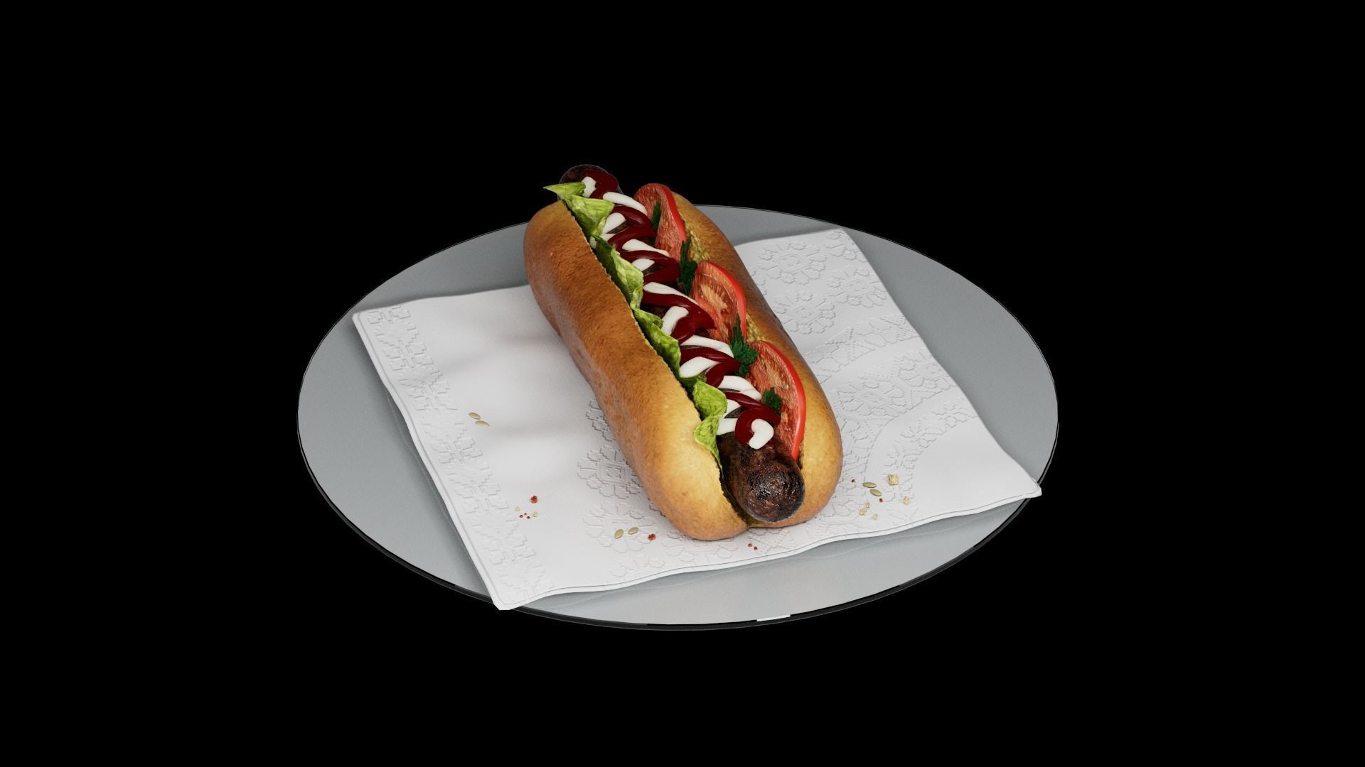 Hot Dog 3D model_1