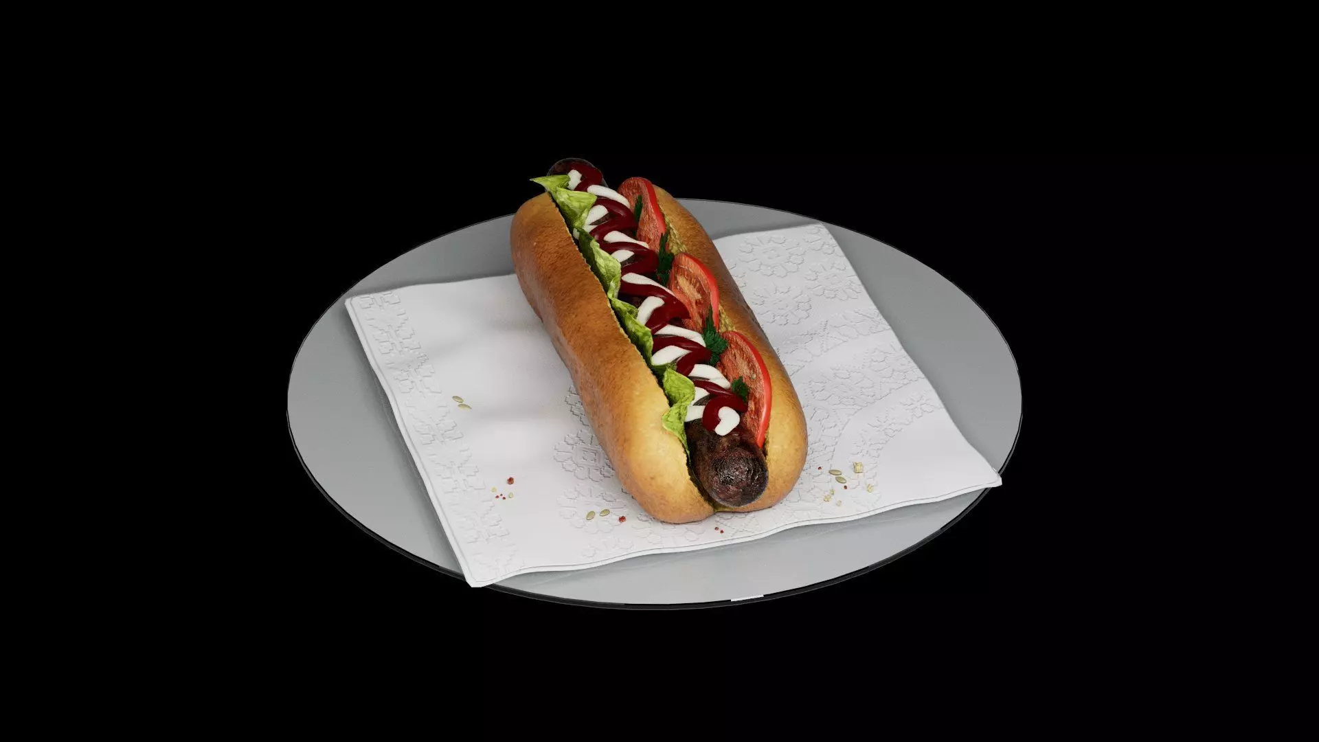 Hot Dog 3D model_0