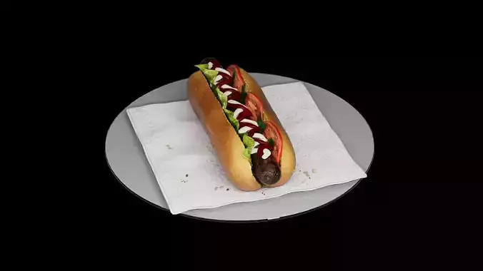 Hot Dog 3D model
