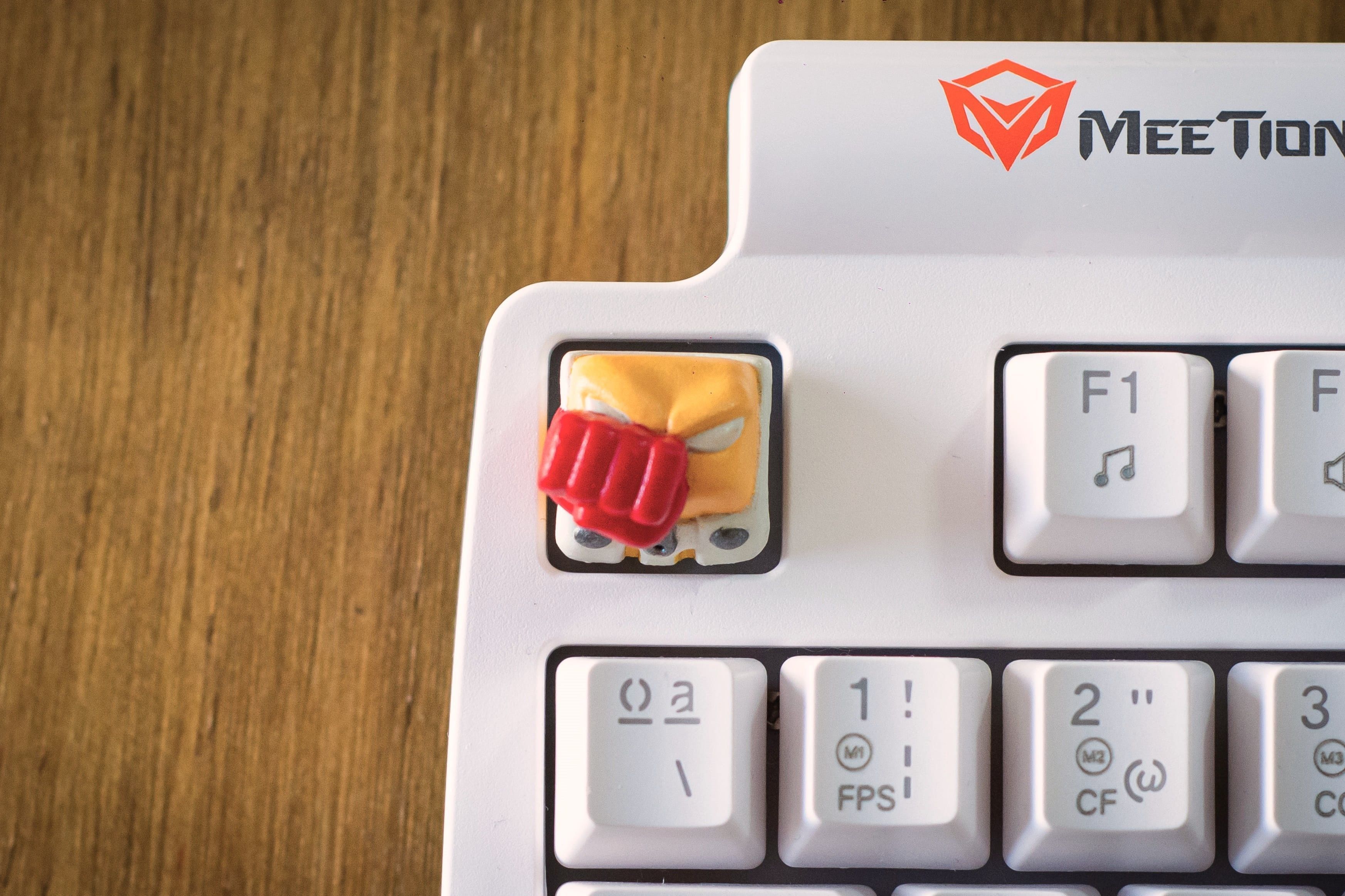 One punch keycap - Mechanical keyboard 3D print model_1