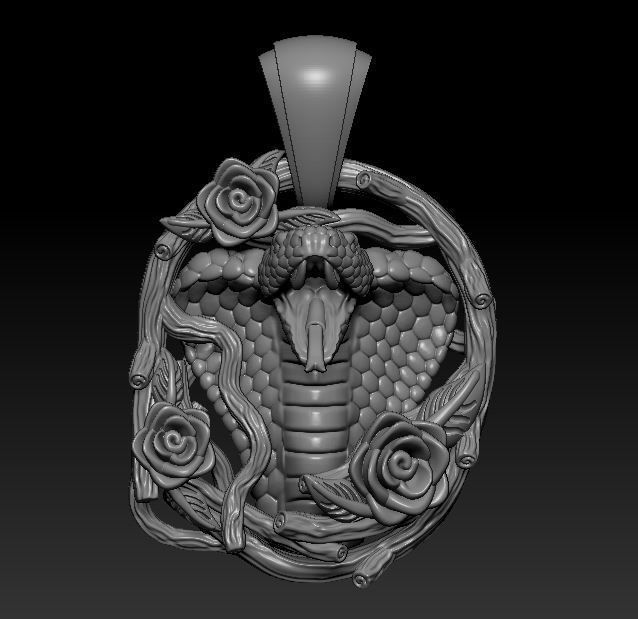 Pendant  Snake 3D print model_2