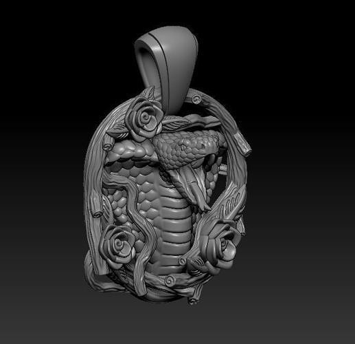 Pendant  Snake 3D print model