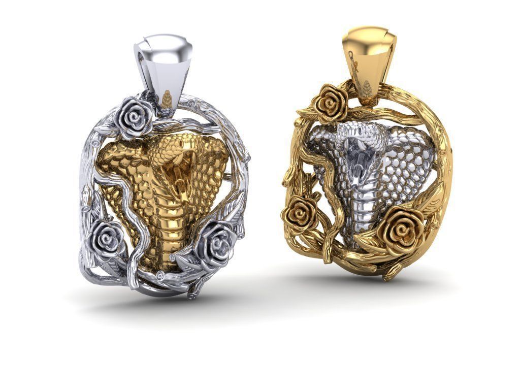 Pendant  Snake 3D print model_5