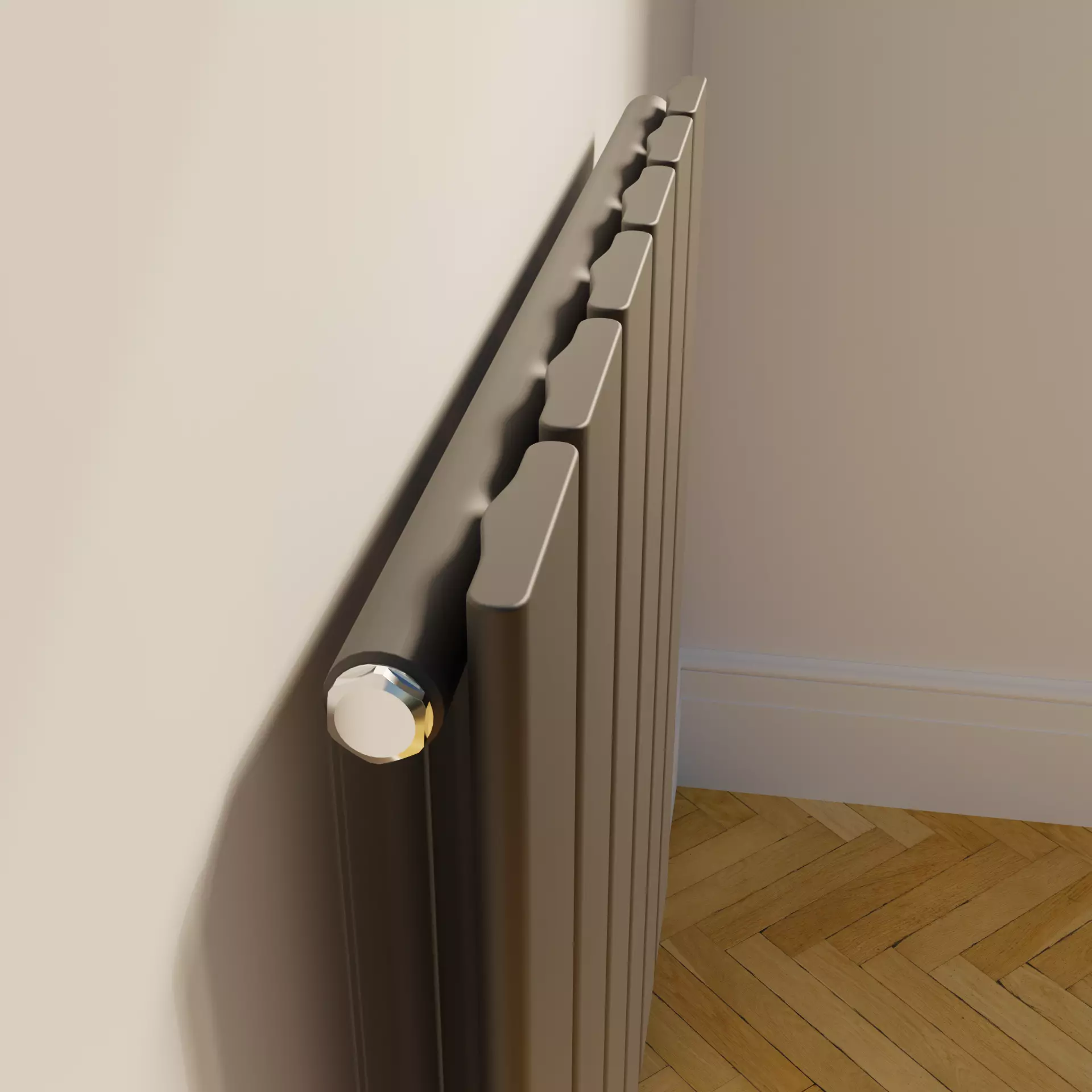 Anthracite radiator 3D model_0
