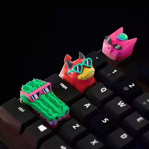 Hiko Pets keycaps - Mechanical Keyboard 3D print model