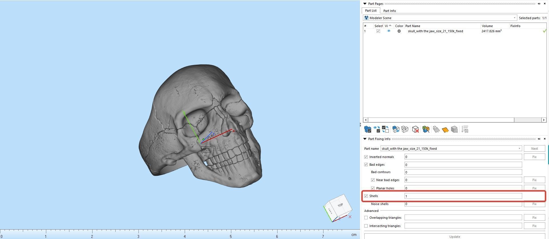 Classic skull ring with ring size chart 3D print model_5
