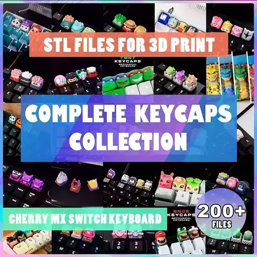 Complete Keycaps Collection - Hiko keycaps - 2021 - 2024 3D print model