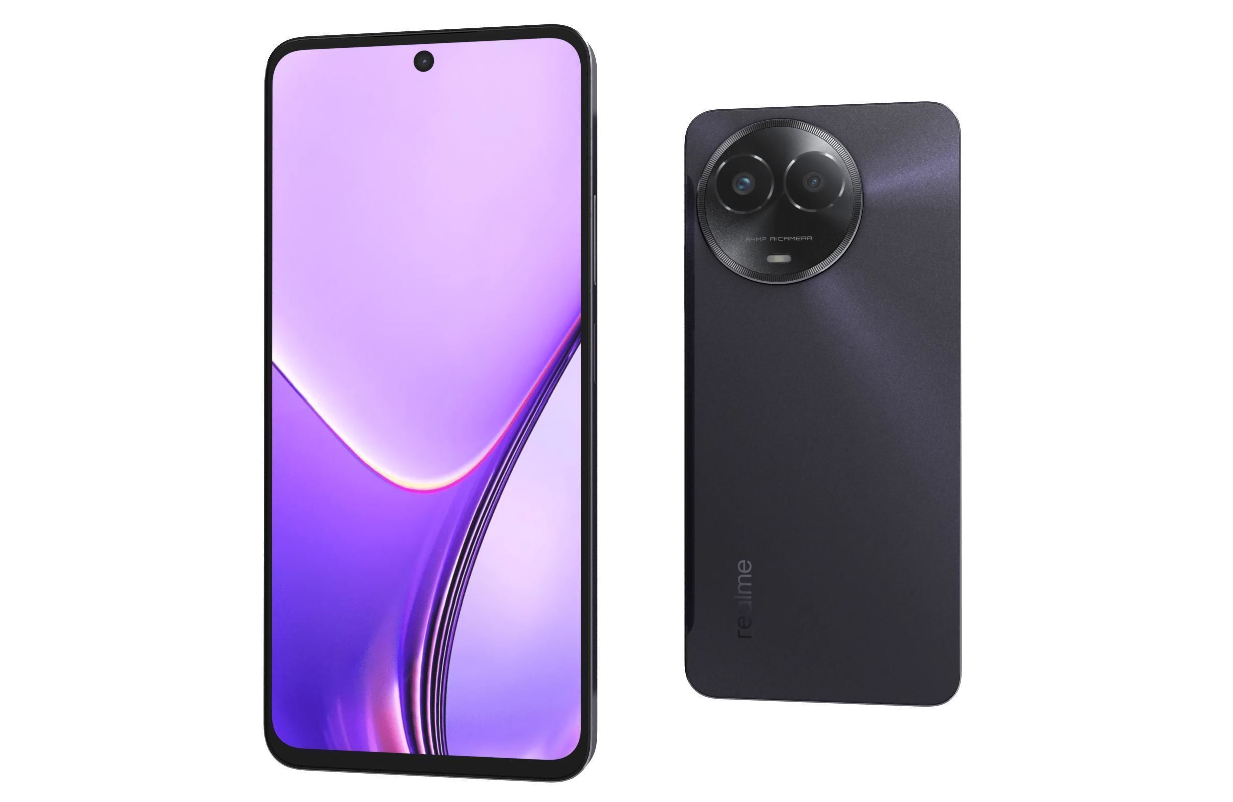 Realme V50s Black 3D model_7