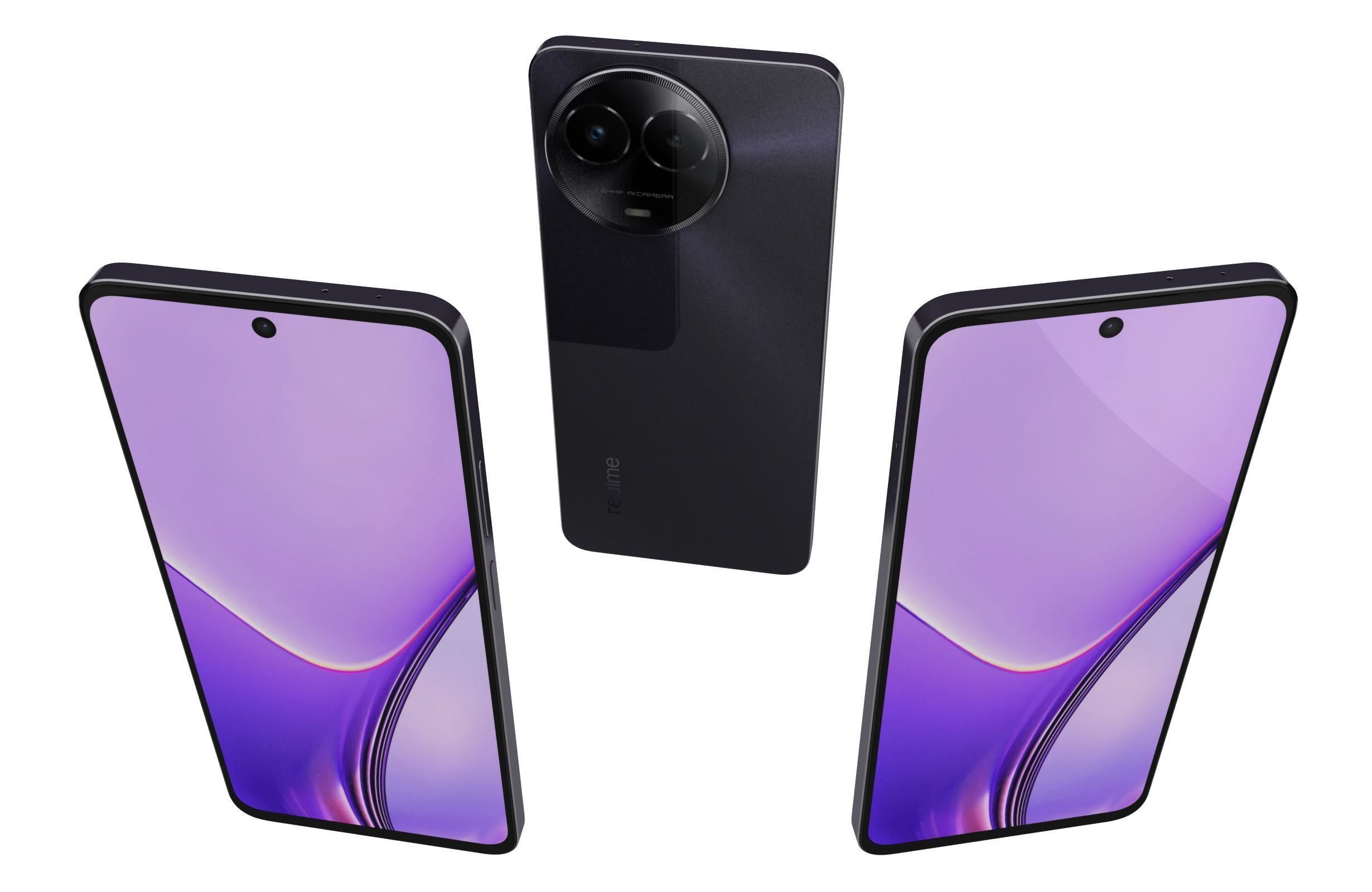 Realme V50s Black 3D model_6