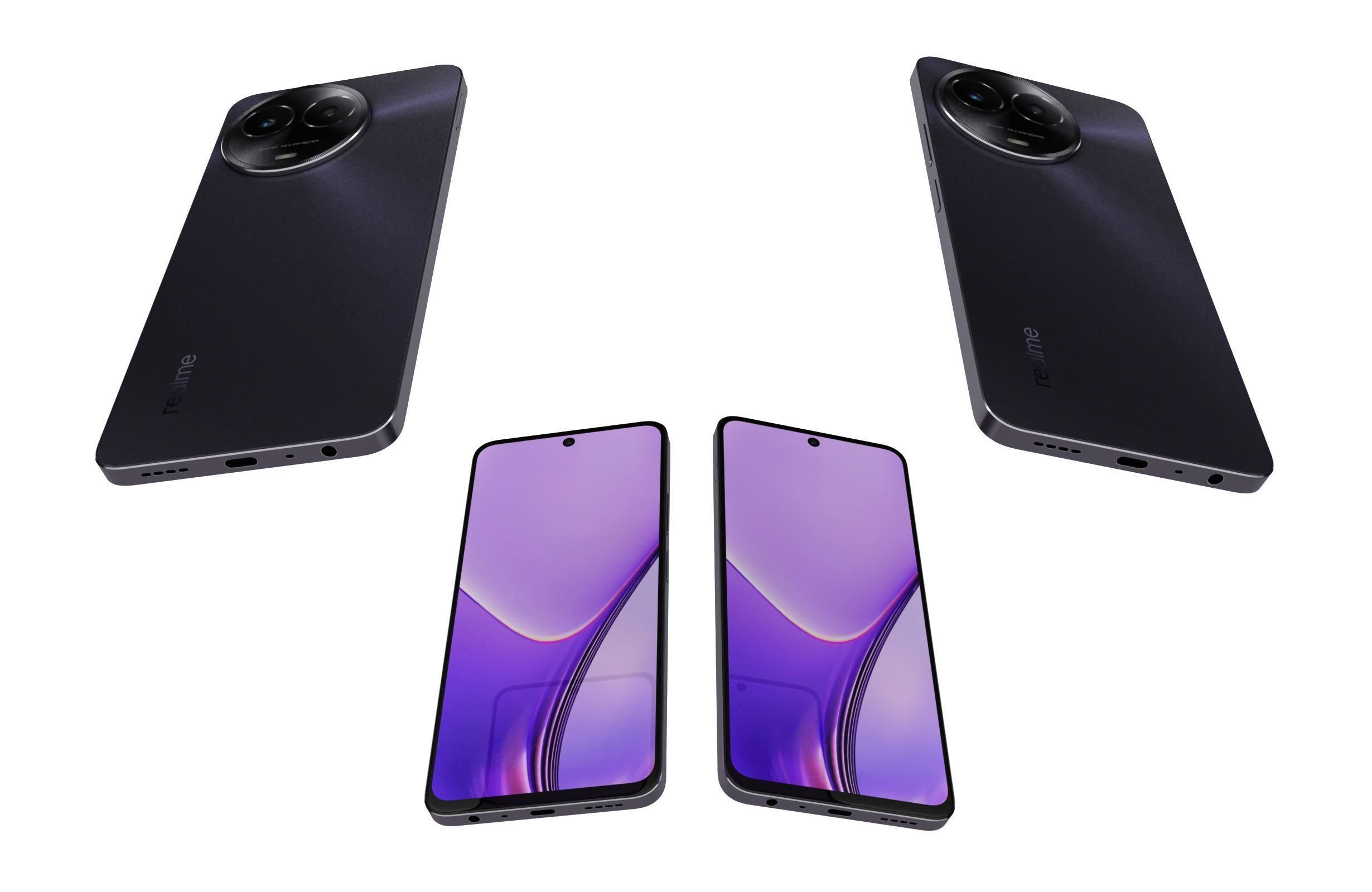 Realme V50s Black 3D model_1