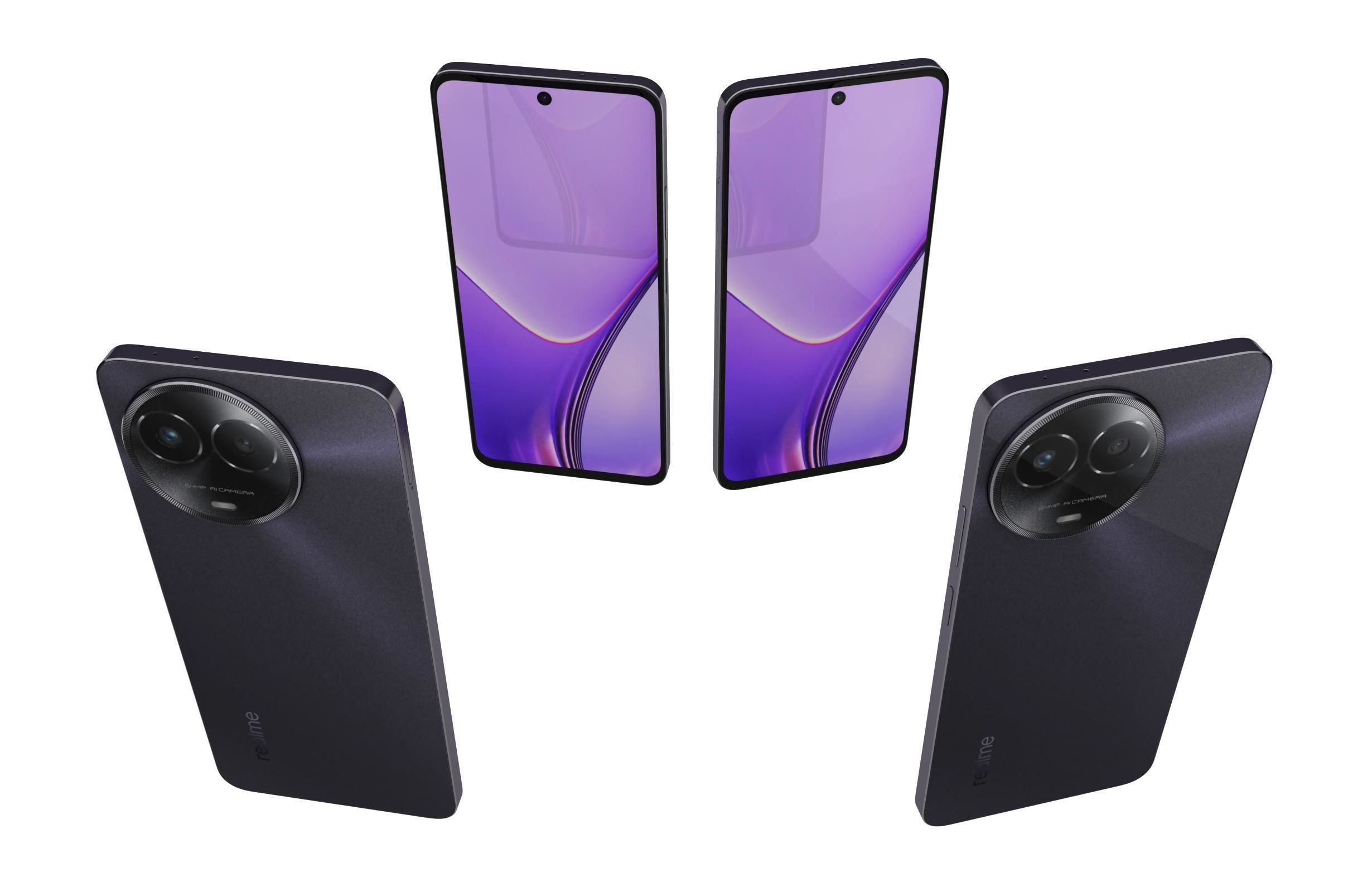 Realme V50s Black 3D model_5