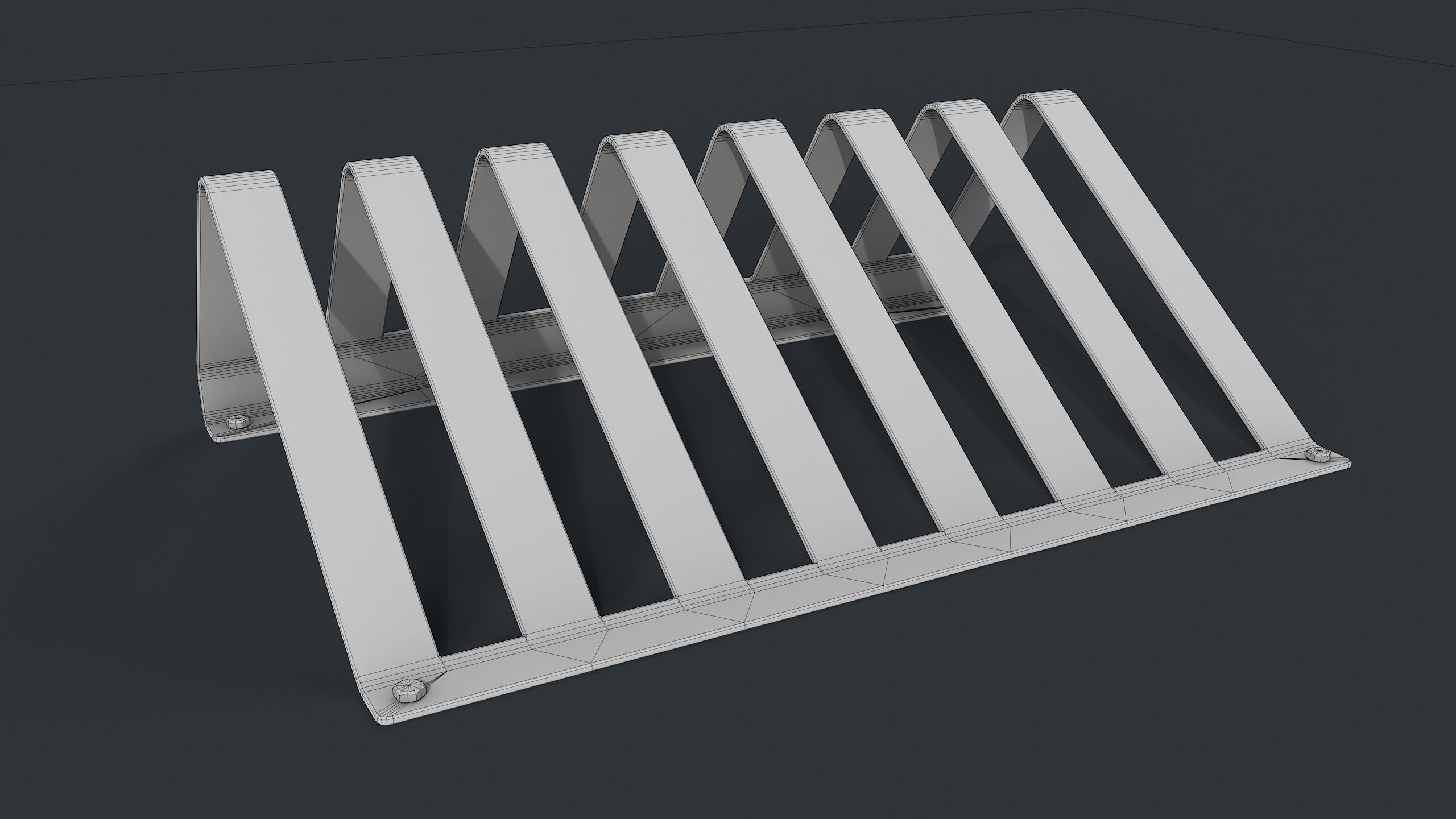 Bike Rack 13 PBR Game Ready Low-poly 3D model_11