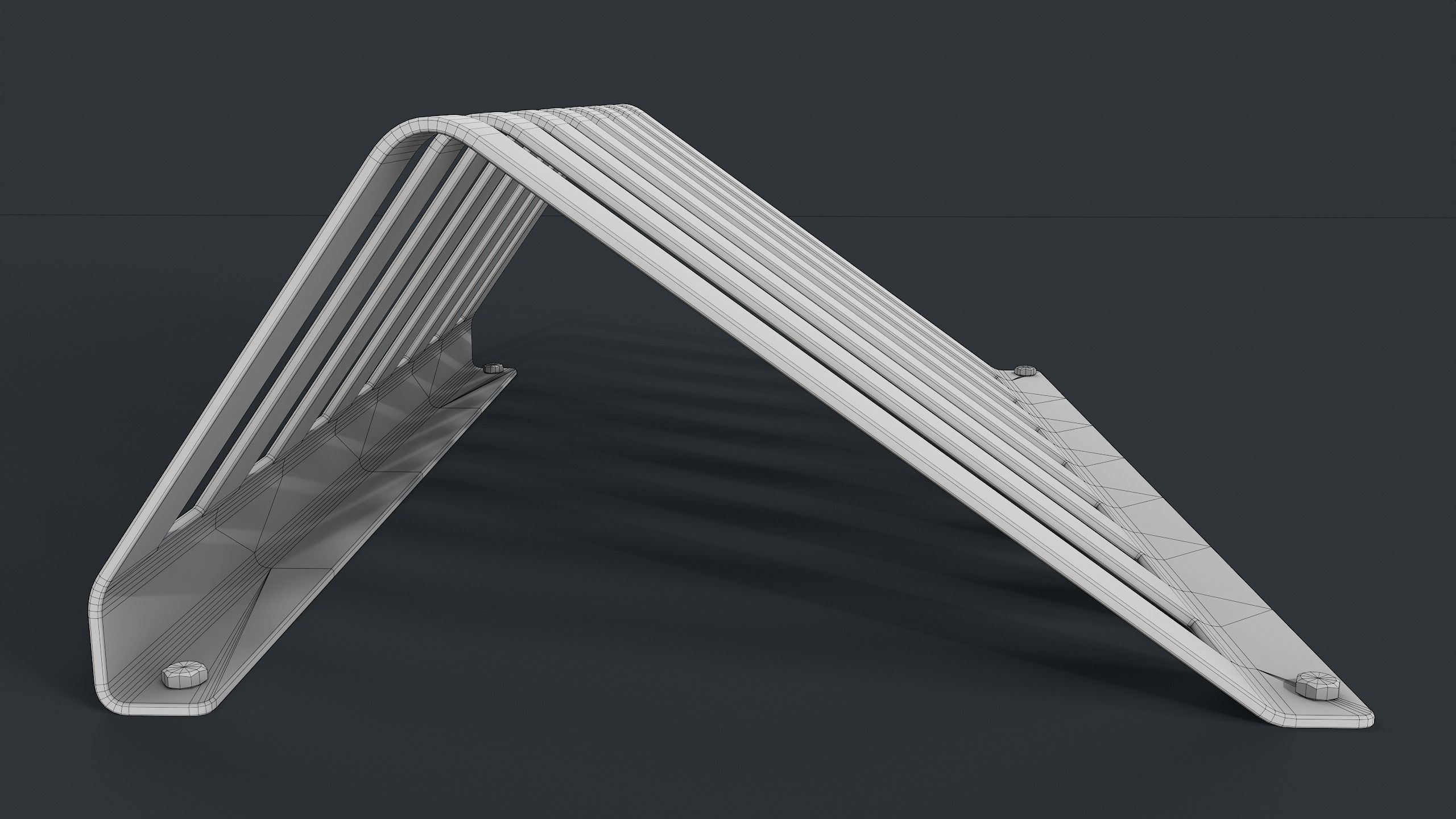 Bike Rack 13 PBR Game Ready Low-poly 3D model_13