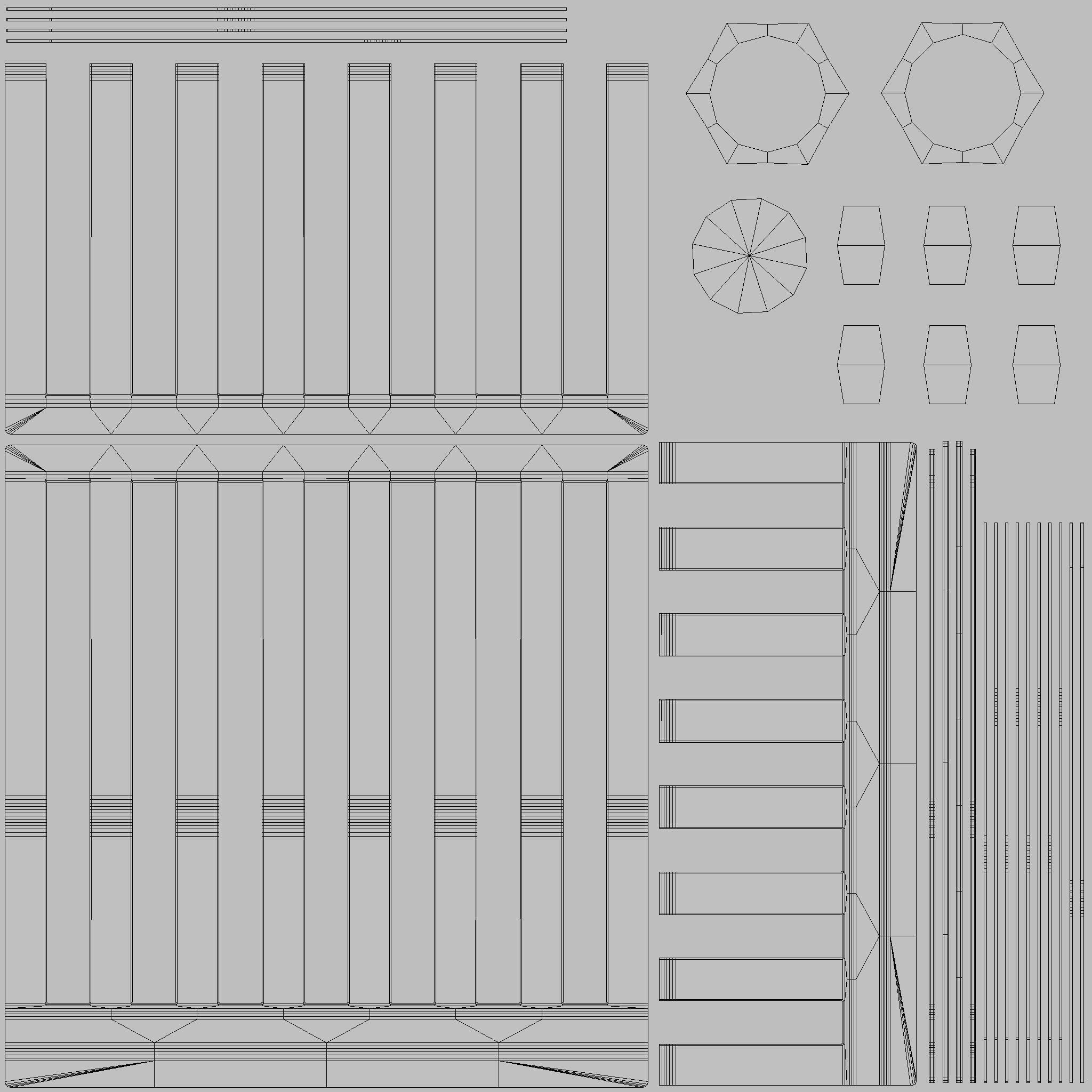 Bike Rack 13 PBR Game Ready Low-poly 3D model_16