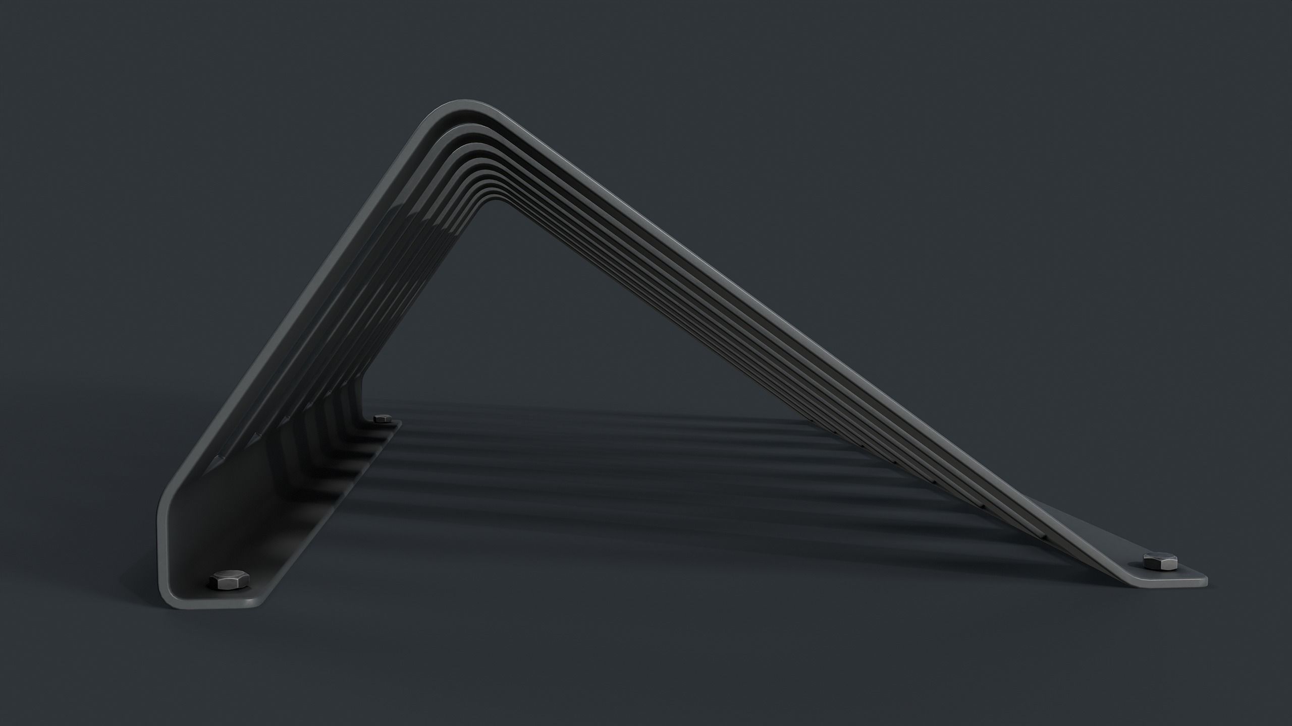 Bike Rack 13 PBR Game Ready Low-poly 3D model_6