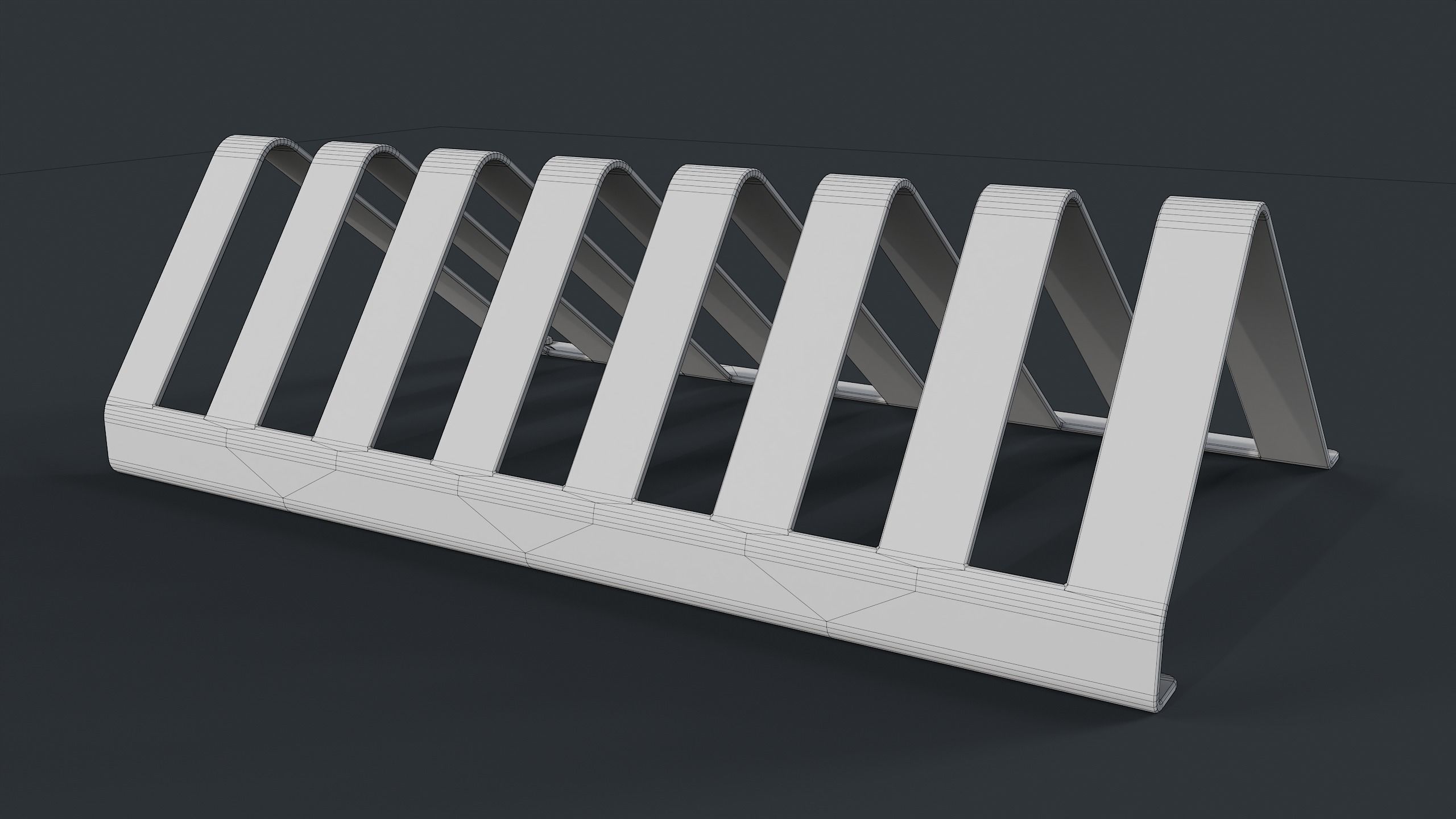 Bike Rack 13 PBR Game Ready Low-poly 3D model_12