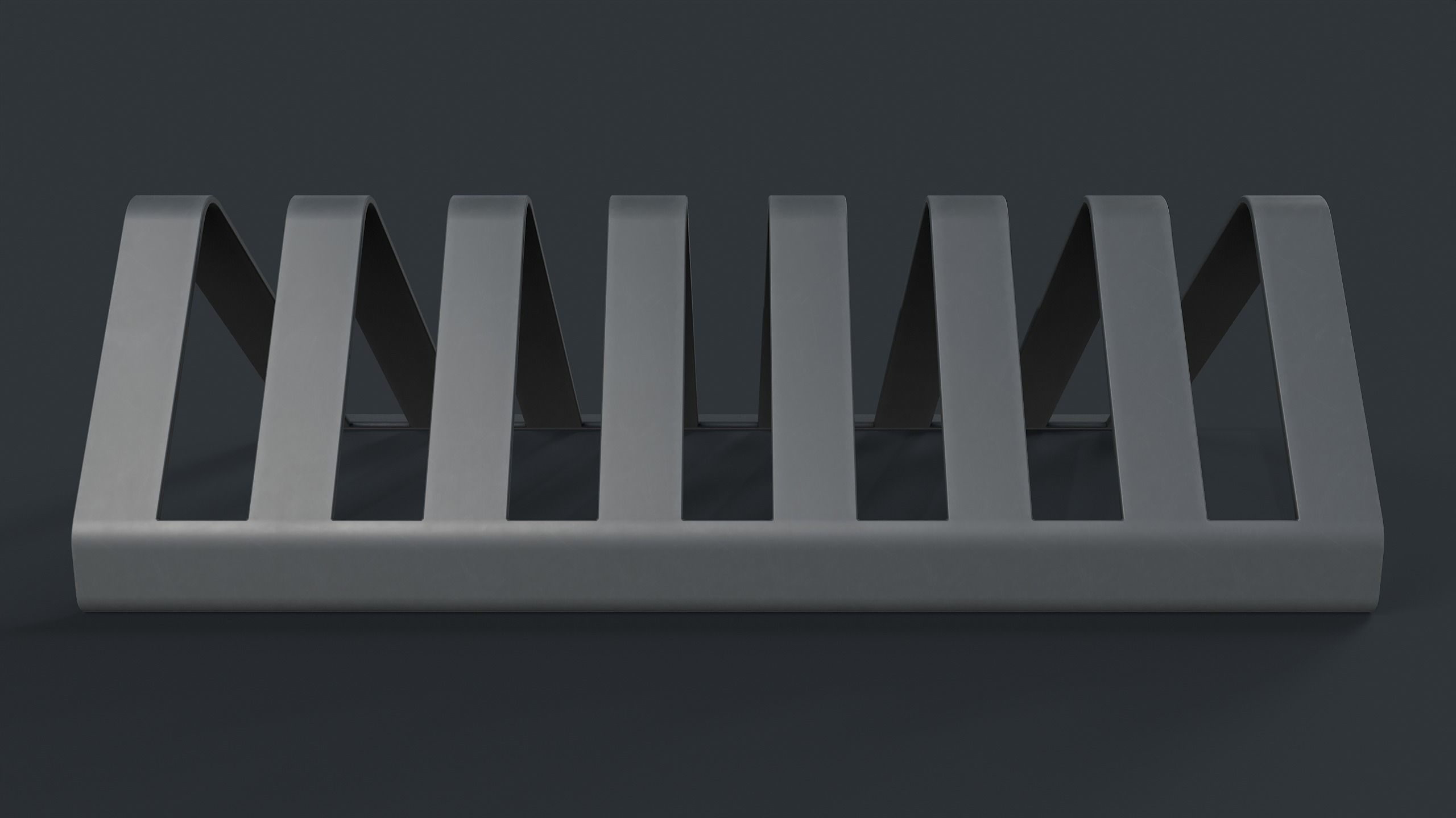 Bike Rack 13 PBR Game Ready Low-poly 3D model_5