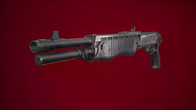 PBR Shotgun 3D Model for Game