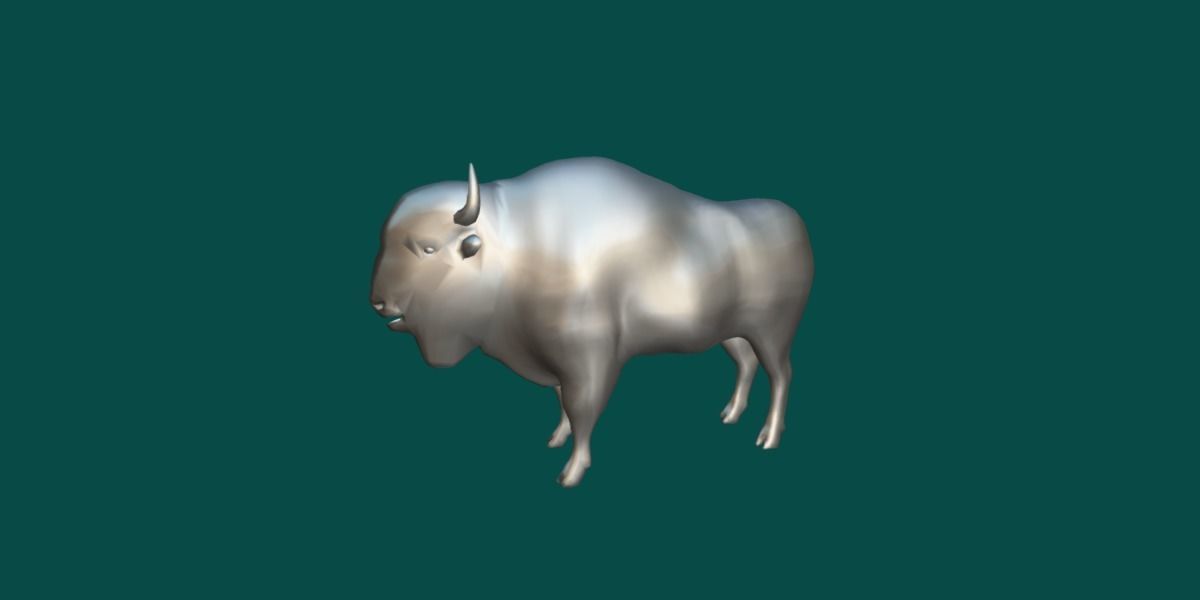 European Bison Male 3D model_17