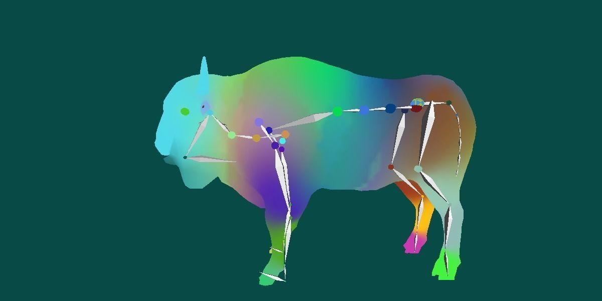 European Bison Male 3D model_10