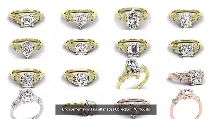 Engagement ring Tina all shapes Collection