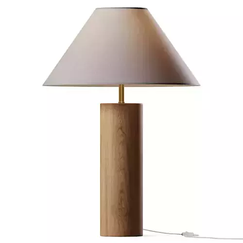 Modern Wood Column Table Lamp