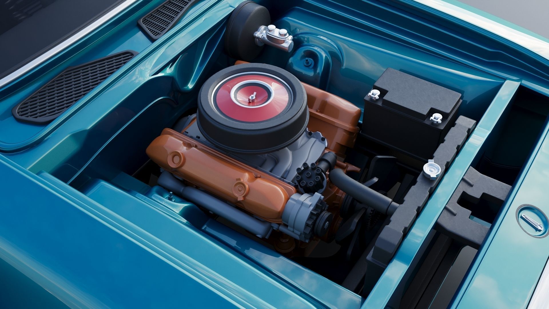 Plymouth Road Runner 1972 3D print model_14