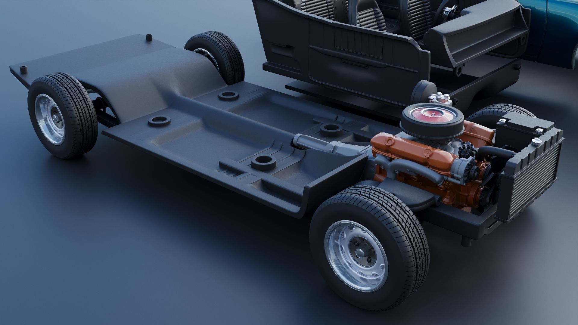 Plymouth Road Runner 1972 3D print model_26