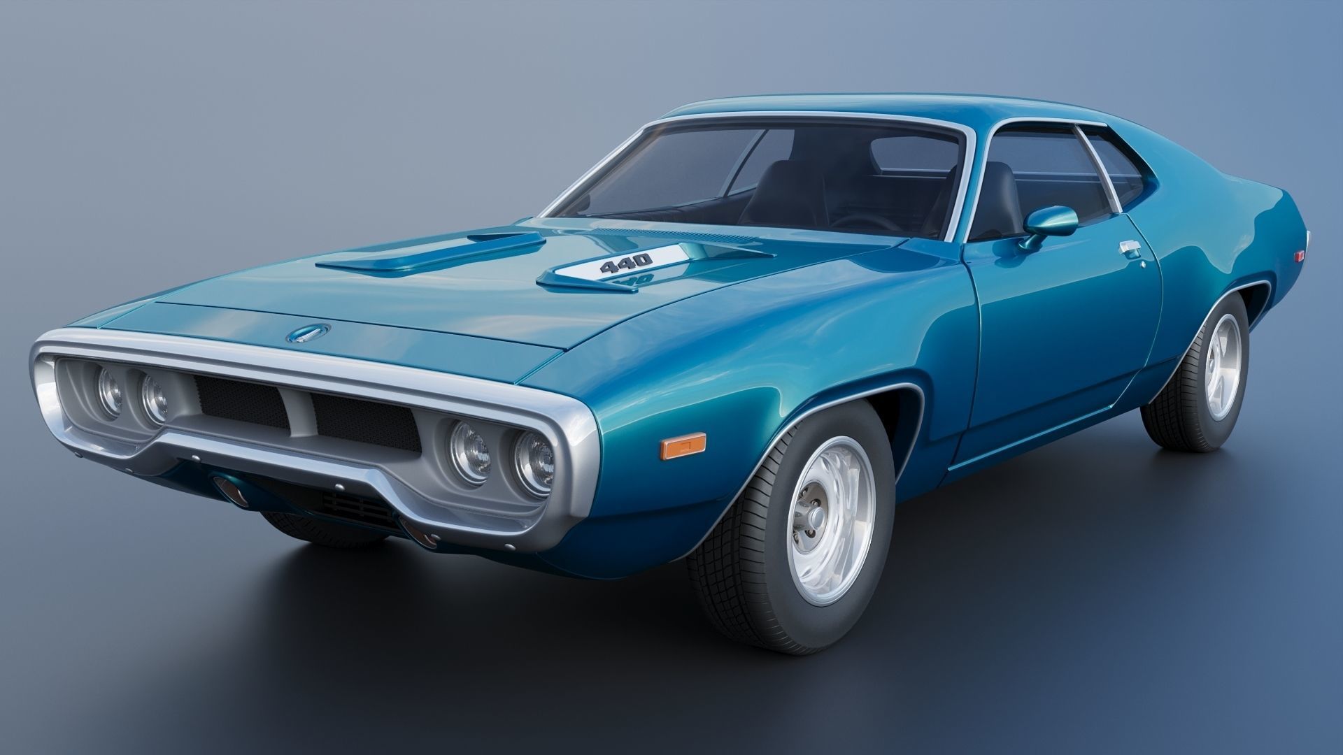 Plymouth Road Runner 1972 3D print model_2