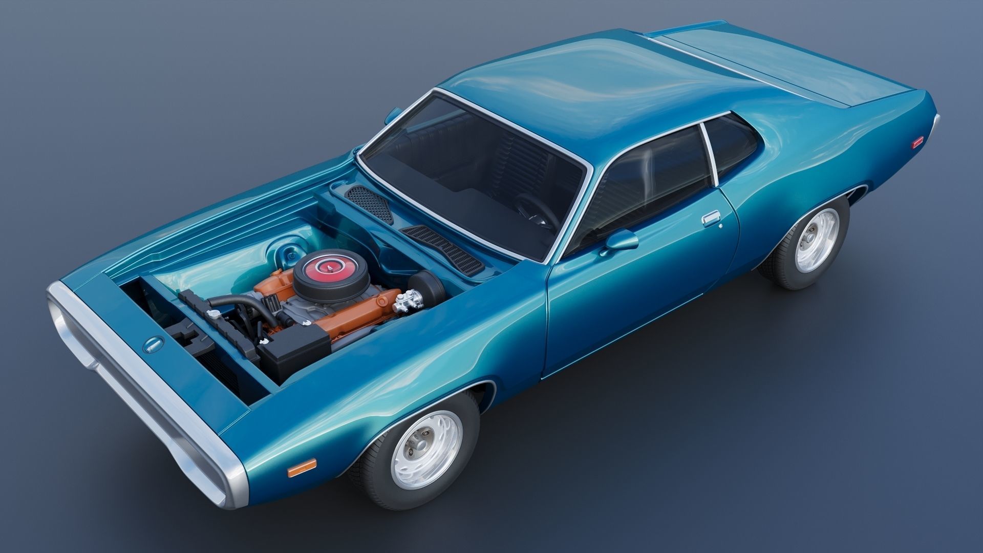 Plymouth Road Runner 1972 3D print model_12