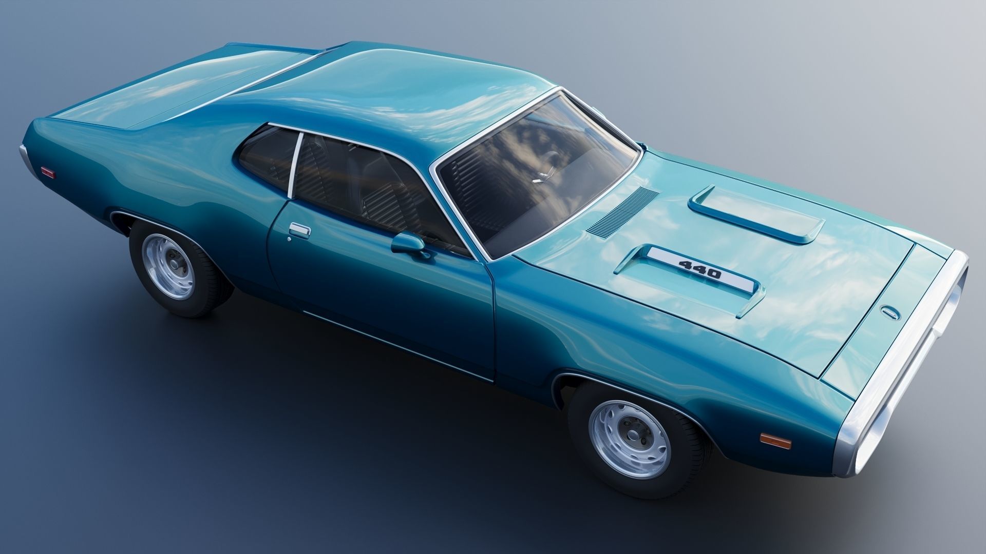 Plymouth Road Runner 1972 3D print model_10