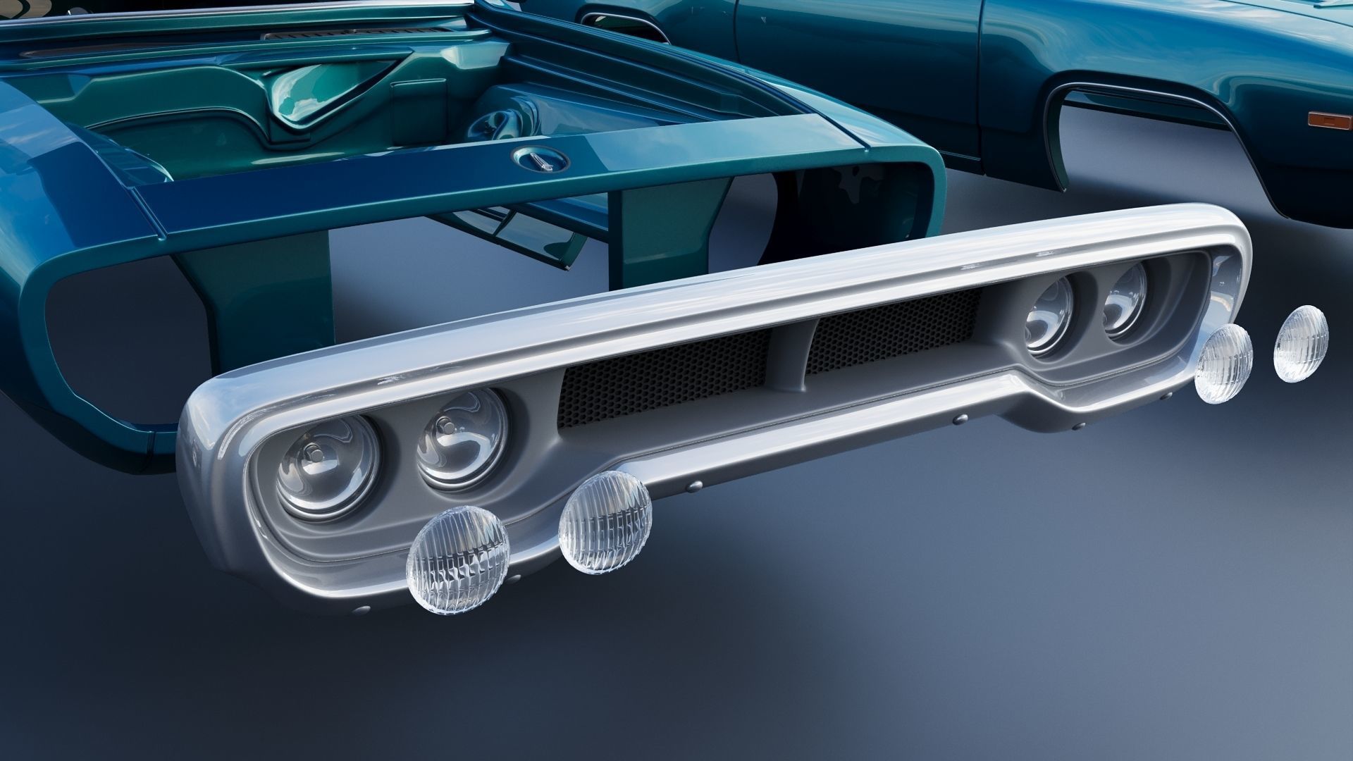Plymouth Road Runner 1972 3D print model_22