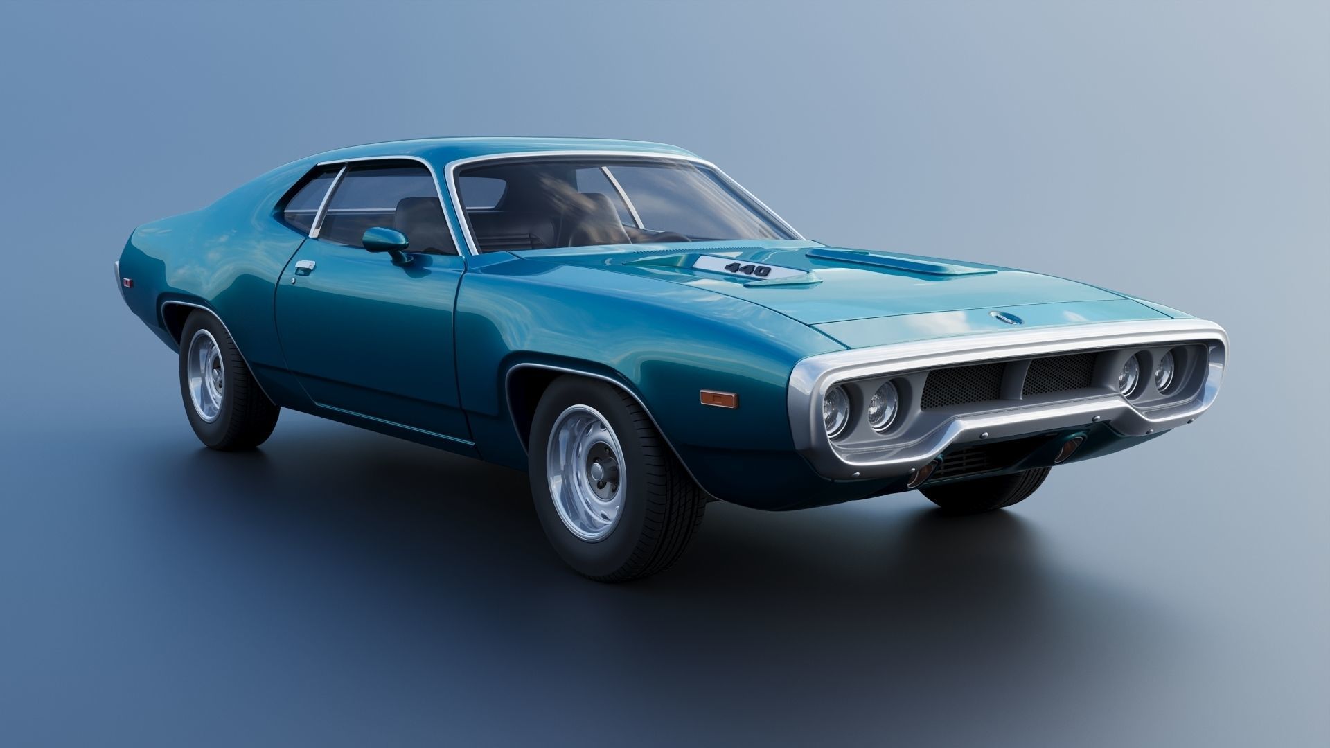 Plymouth Road Runner 1972 3D print model_9