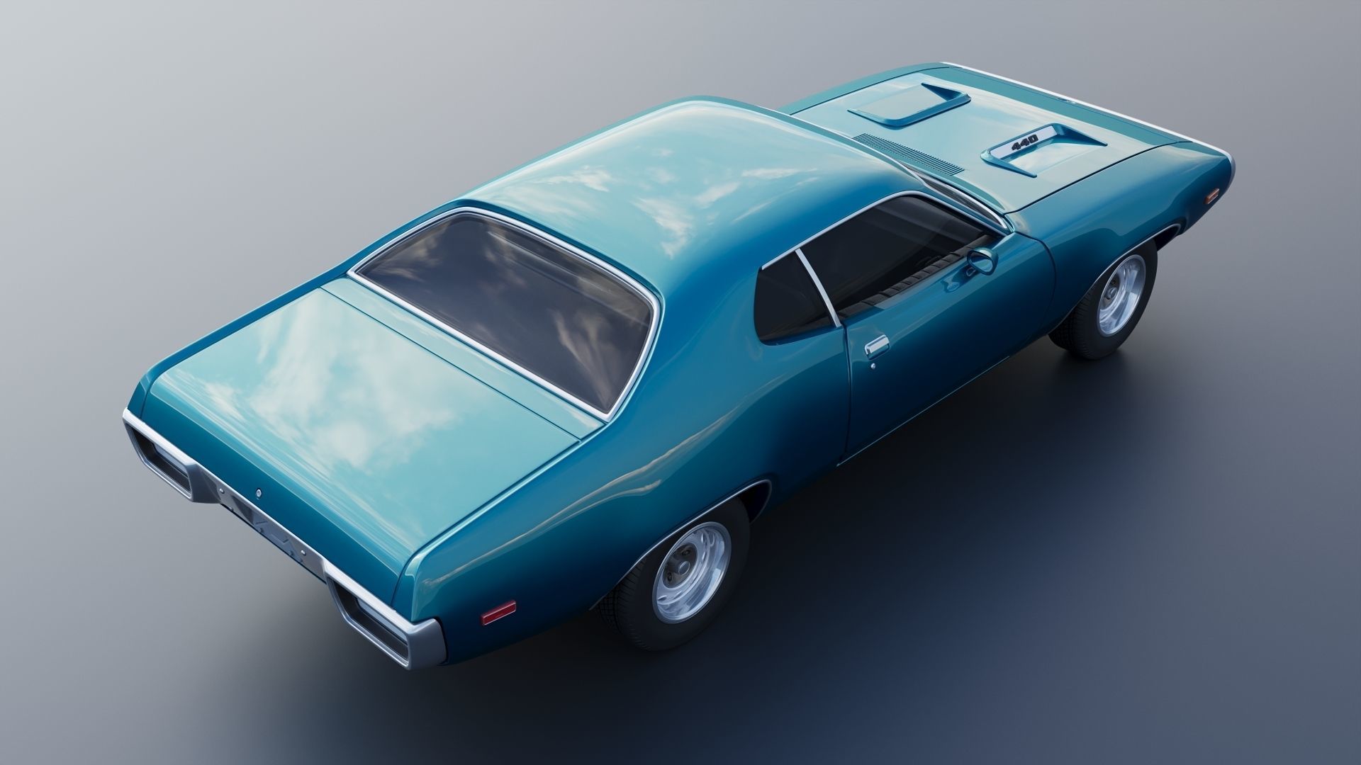 Plymouth Road Runner 1972 3D print model_7