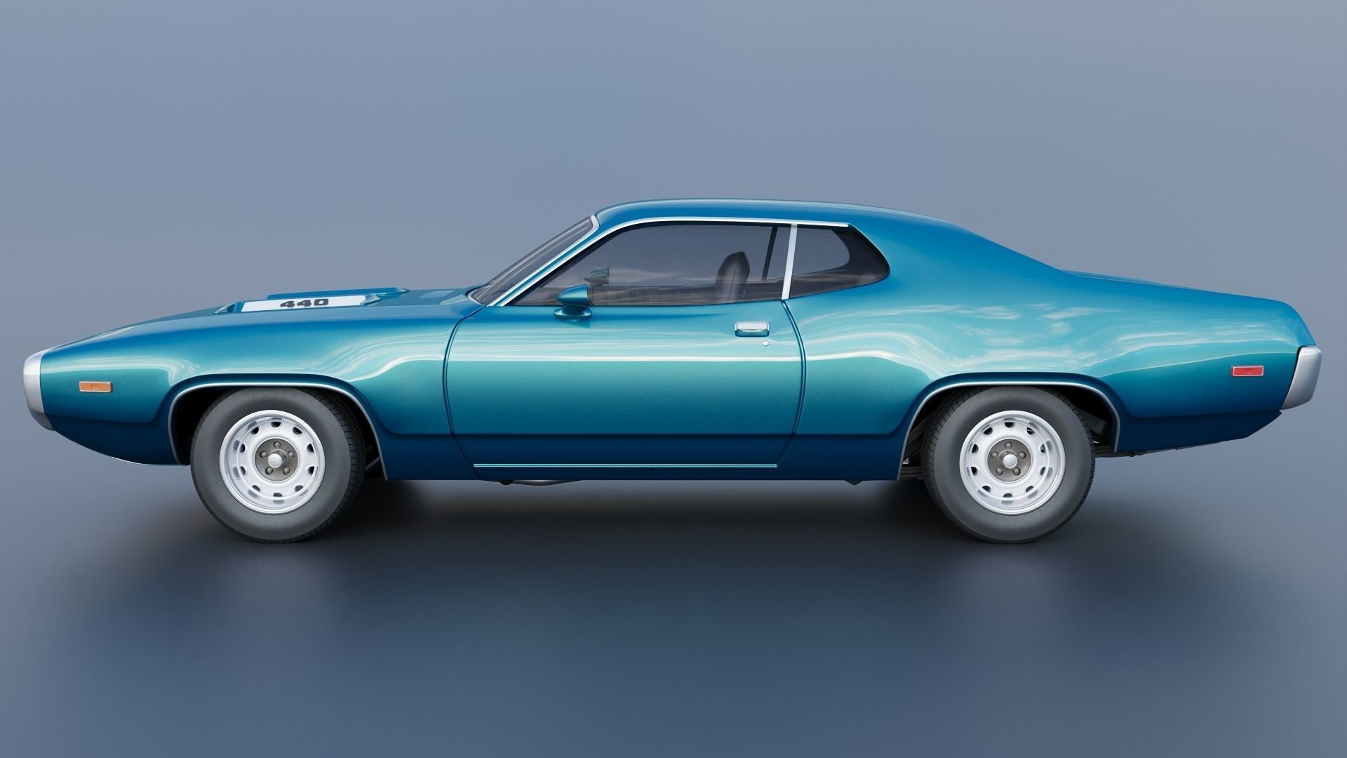 Plymouth Road Runner 1972 3D print model_3