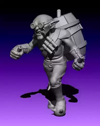 Goblin Sapper ver 1 -goblin with explosives 3D print model