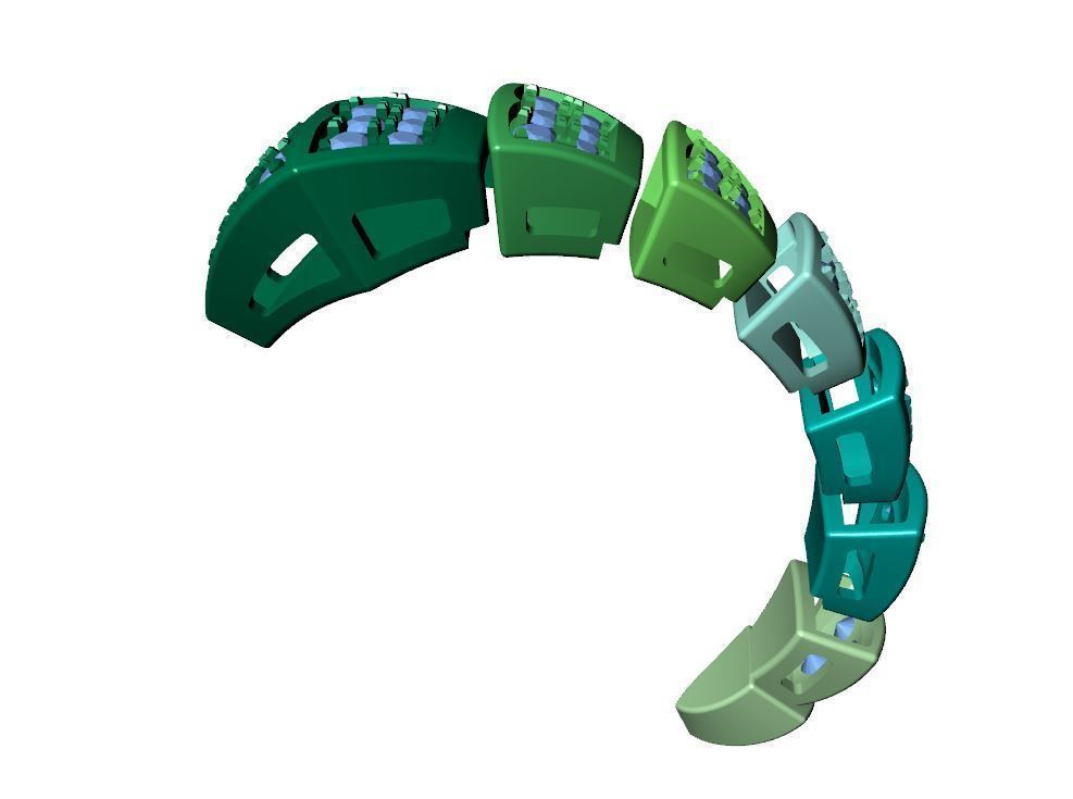 BVL snake ring ver2 3D print model_8